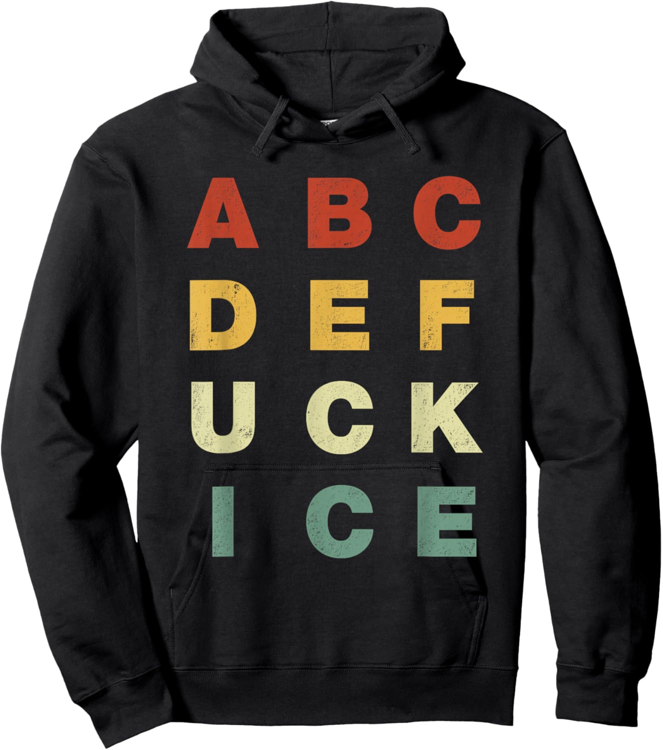 ABCDEFUCK ICE Support Immigrants Funny Men Women Hoodie - Hoodie | Black