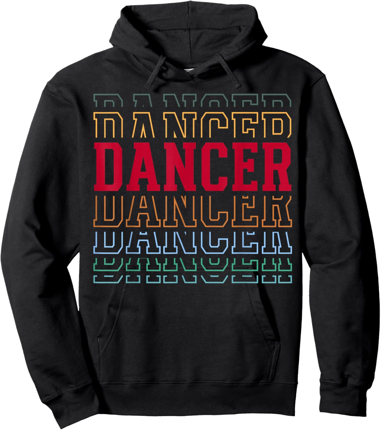 Dancer Funny Retro Layered Text Dancing Women Hoodie - Hoodie | Black