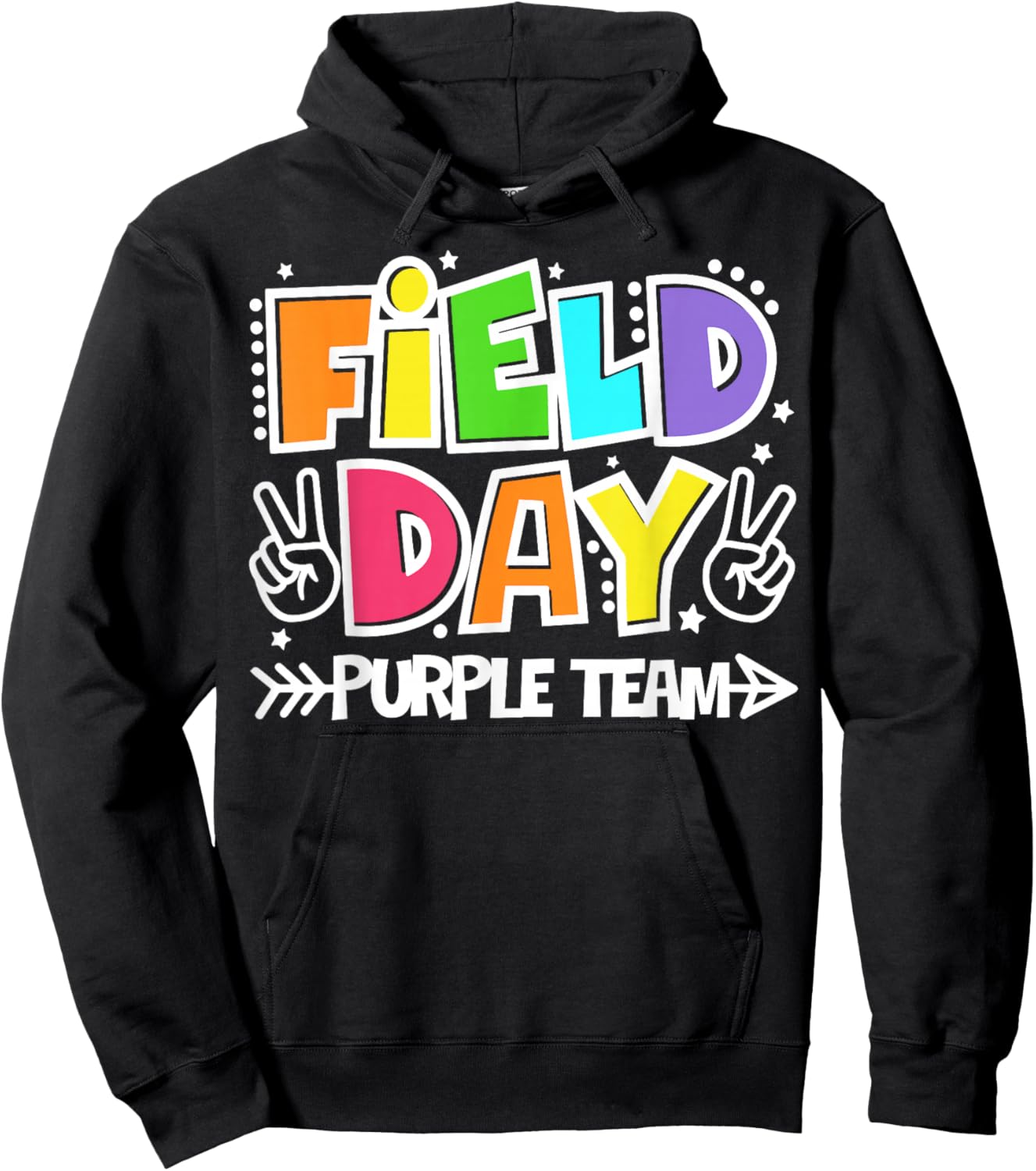 Field Day Purple Team Funny for Teacher Kids Field Day Games Hoodie - Hoodie | Black