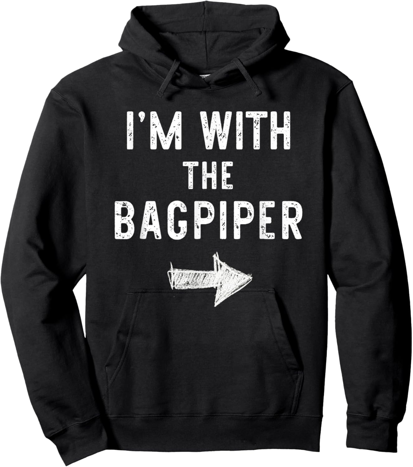 I’m with The Bagpiper Halloween Couple Costume Bag-Piper Hoodie - Hoodie | Black