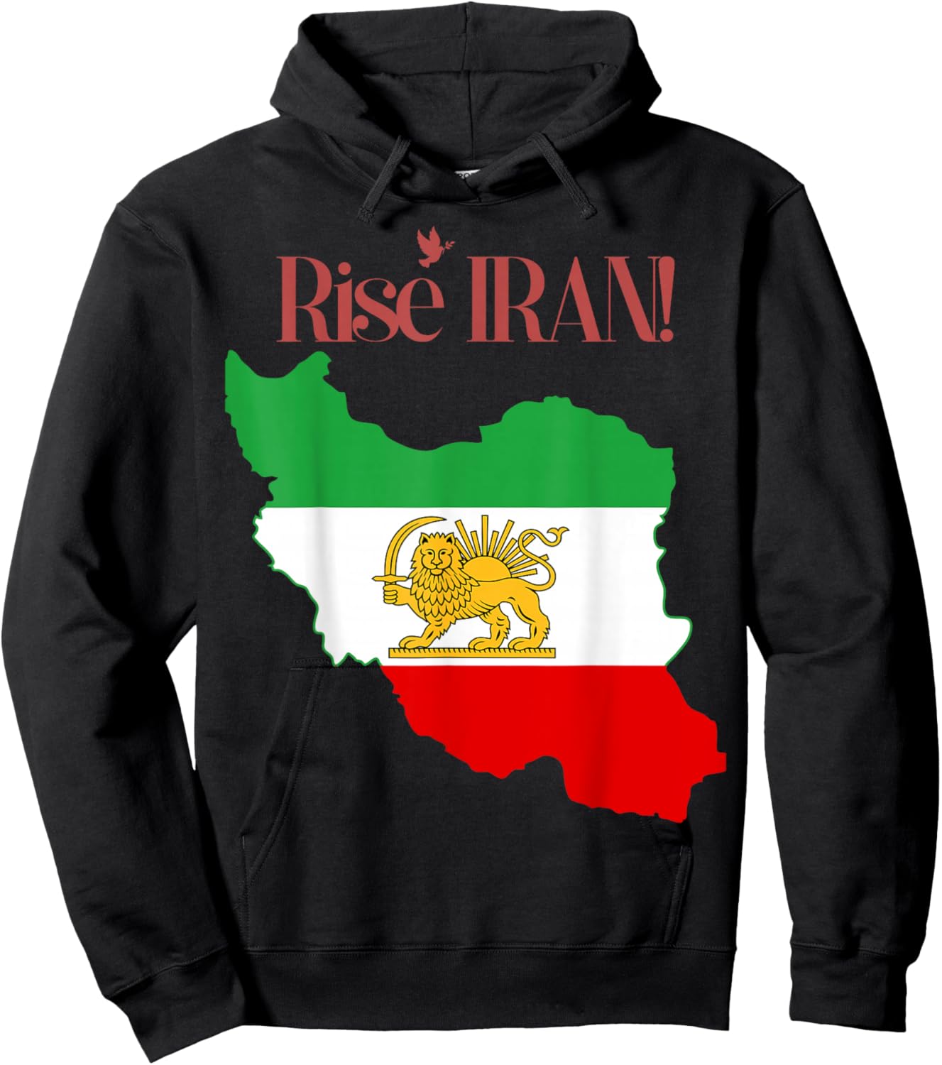 Rise Iran, Reza Shah,Pahlavi, Freedom, Lion, King,Flag Hoodie - Hoodie | Black