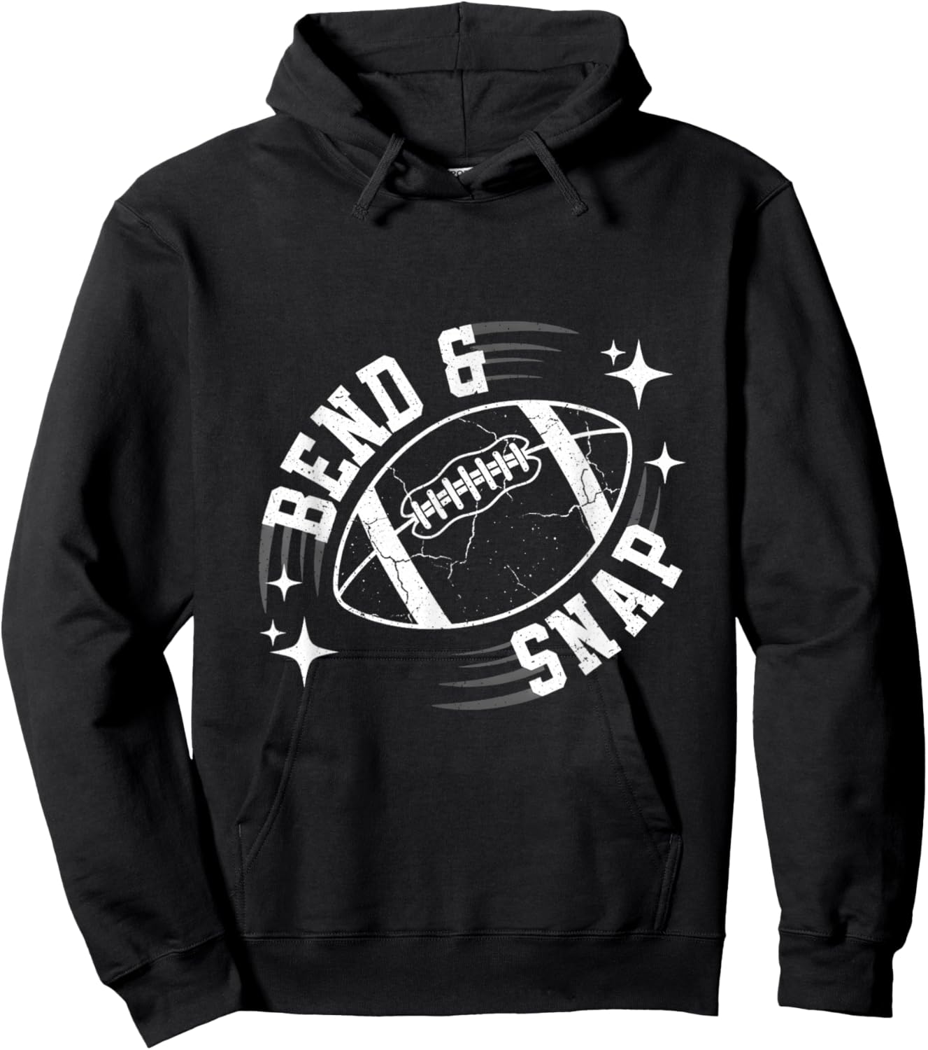 Funny Touchdown Season Cute Bend and Snap Football Hoodie - Hoodie | Black