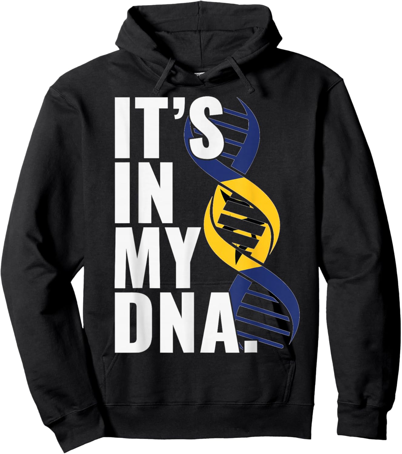 Barbados Roots Flag Fingerprint Graphic Patriotic Hoodie - Hoodie | Black