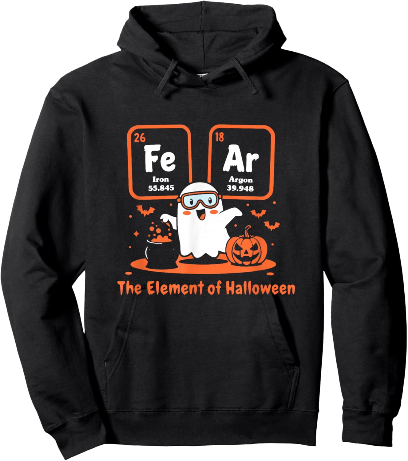 Chemistry Fear The Element of Halloween Cute Chemist Hoodie - Hoodie | Black
