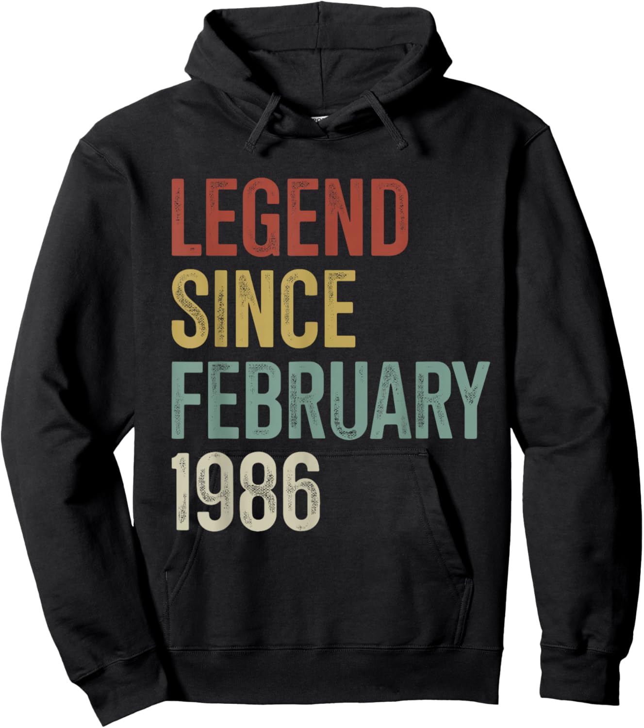 Legend Since February 1986 40th Birthday 40 Years Old Hoodie - Hoodie | Black