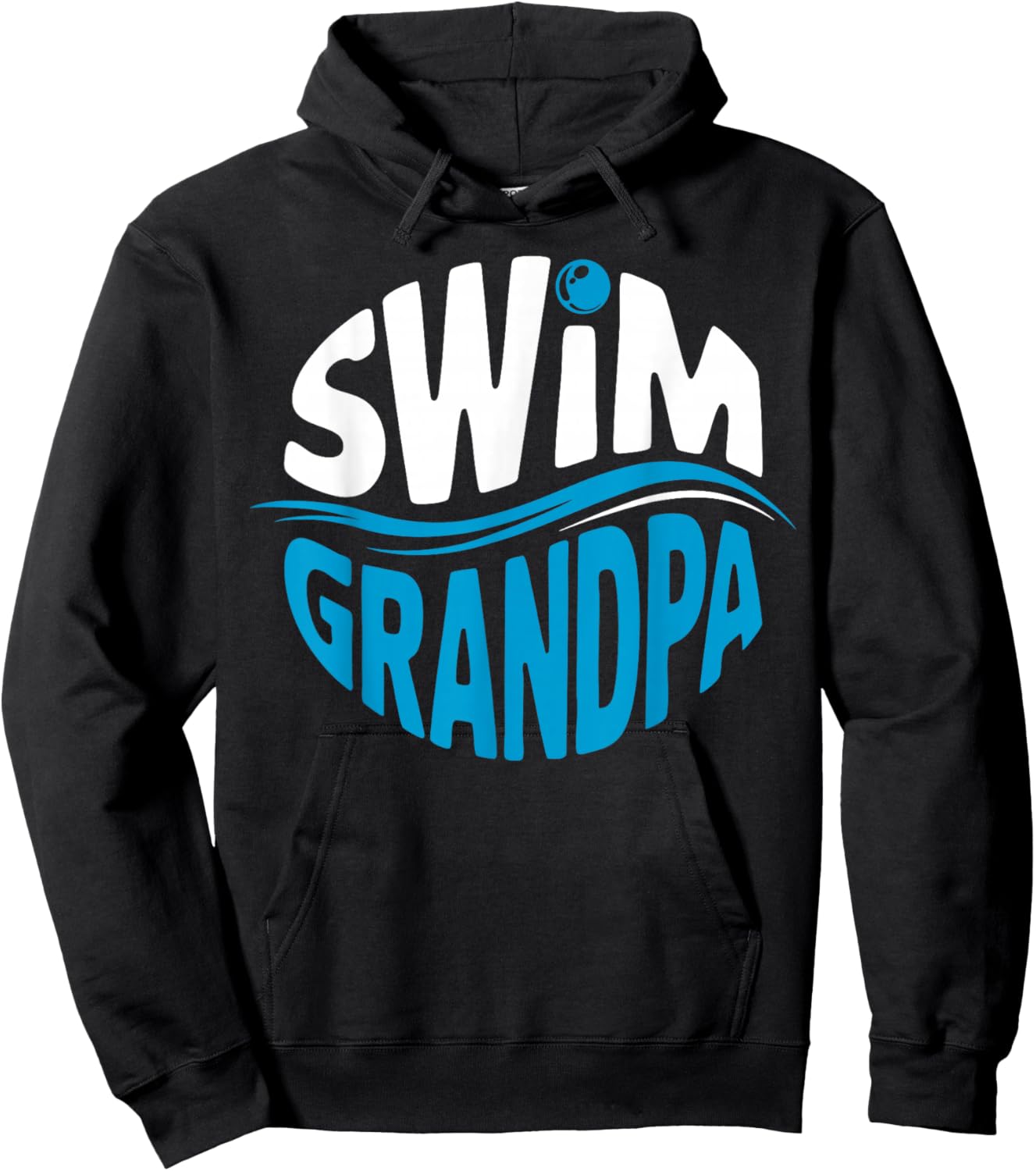 Swim Grandpa Grandfather Swimming Hoodie - Hoodie | Black