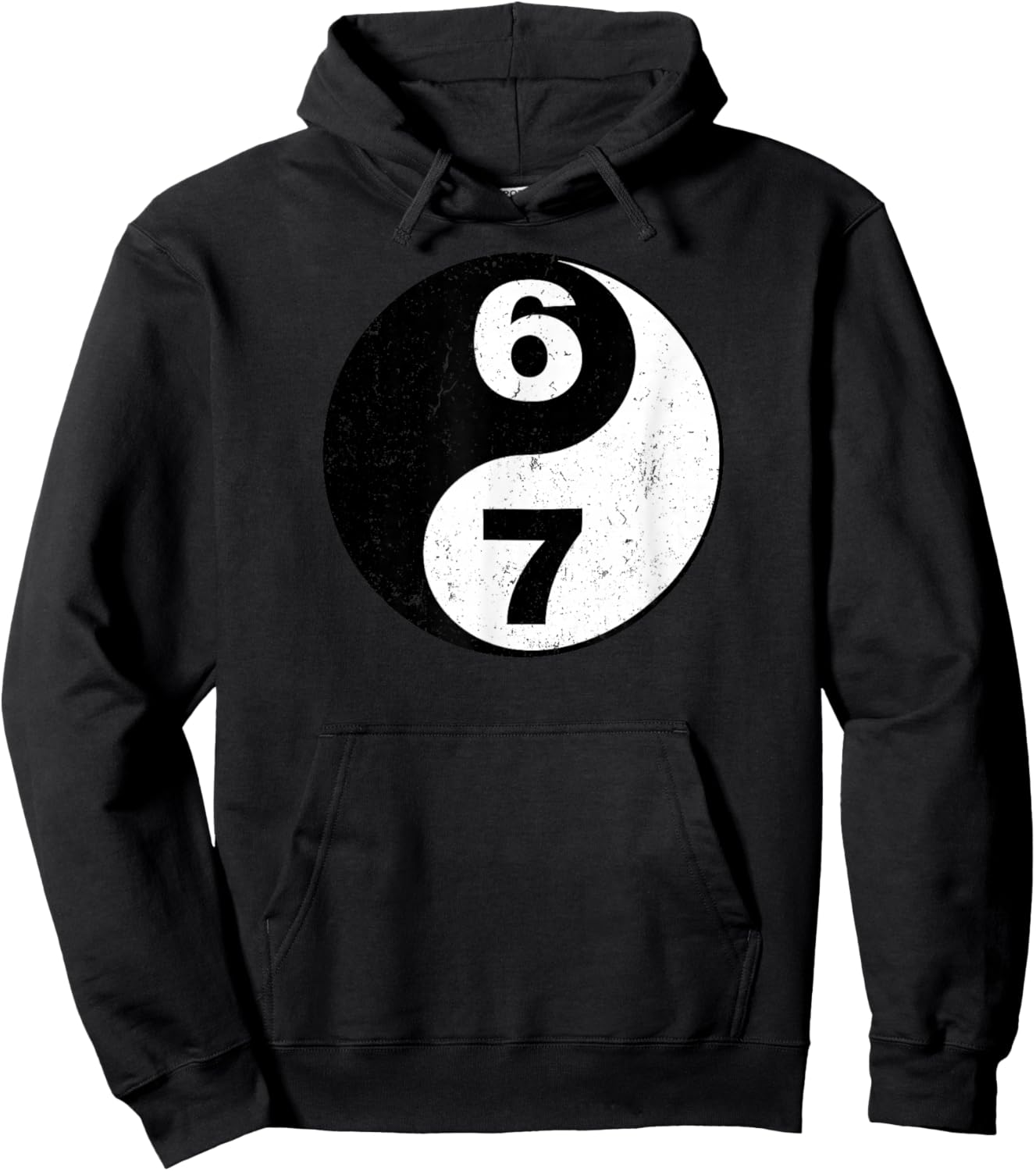 Vintage 6 7 Yin Yang Namaste Six Seven Nostalgia Hoodie - Hoodie | Black