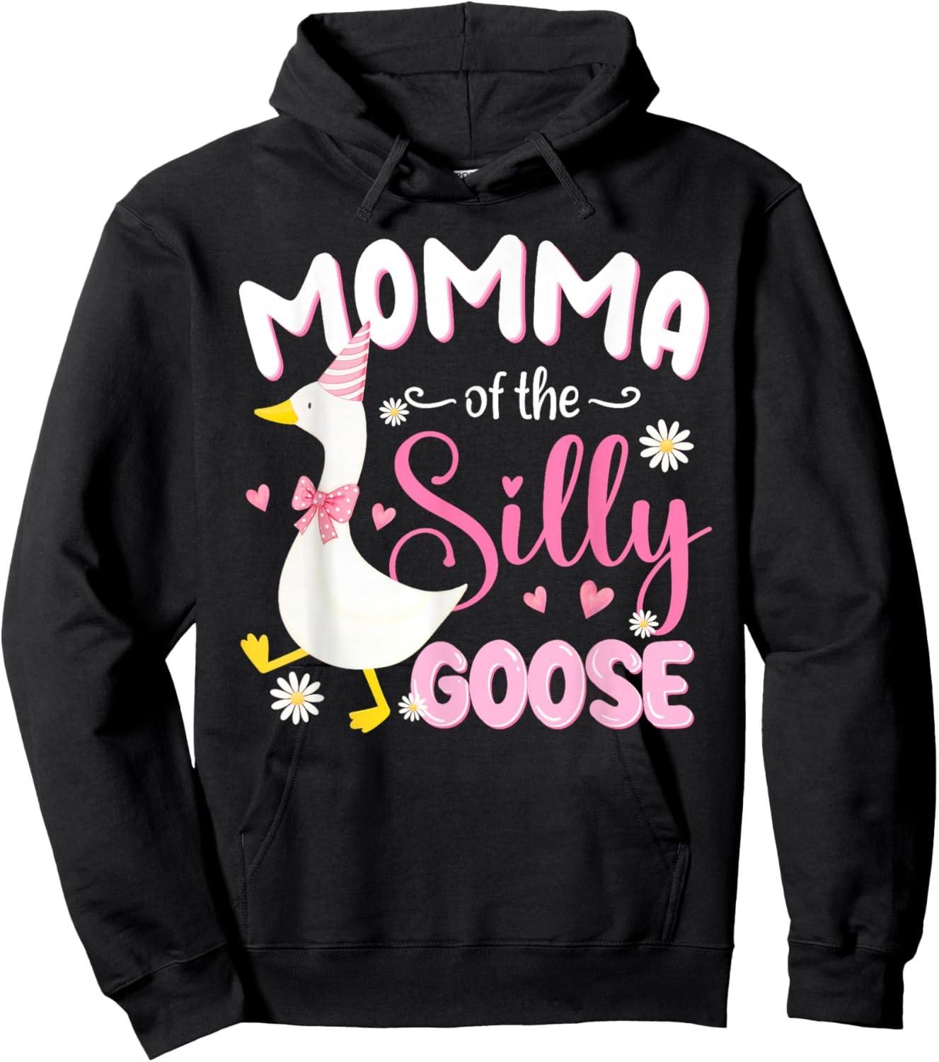 Silly Momma Goose Momma 1st Birthday Family Matching Party Hoodie - Hoodie | Black