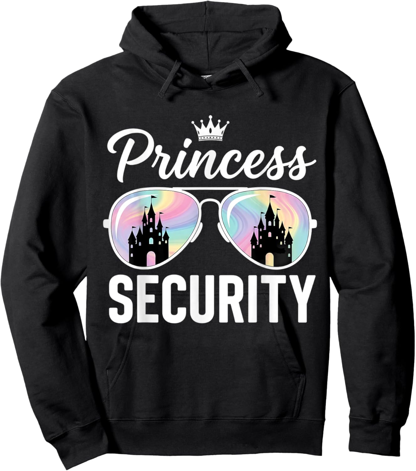 Princess Security Squad Vacation Family Matching Hoodie - Hoodie | Black