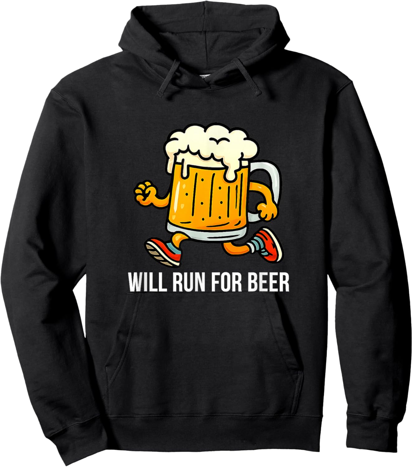 Will Run for Beer Hoodie - Hoodie | Black