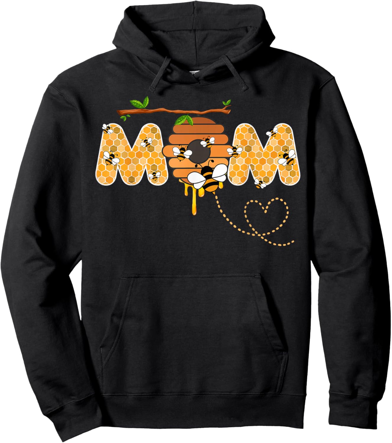 Mom Bee 1st Birthday Beekeeping Matching Family Hoodie - Hoodie | Black