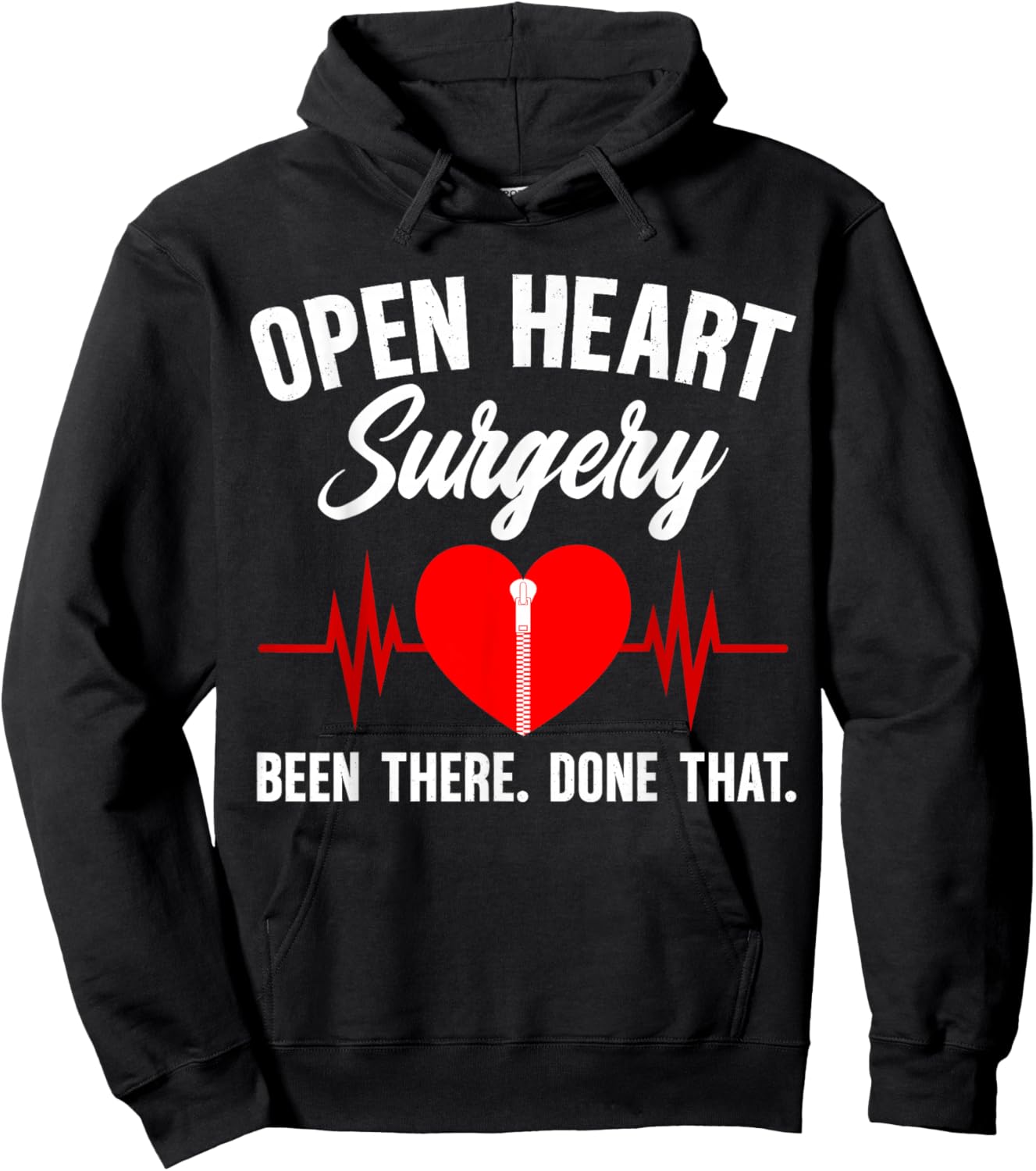 Open Heart Surgery Recovery Post Open Heart Surgery Survivor Hoodie - Hoodie | Black