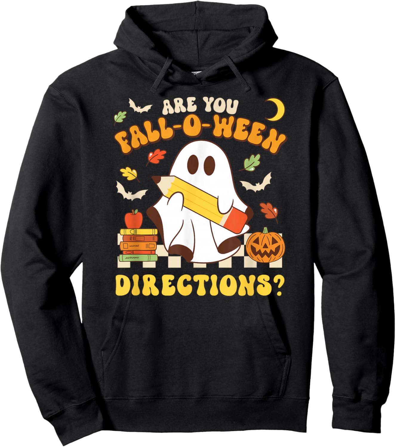 are You Fall-O-Ween Directions Halloween Teacher Hoodie - Hoodie | Black
