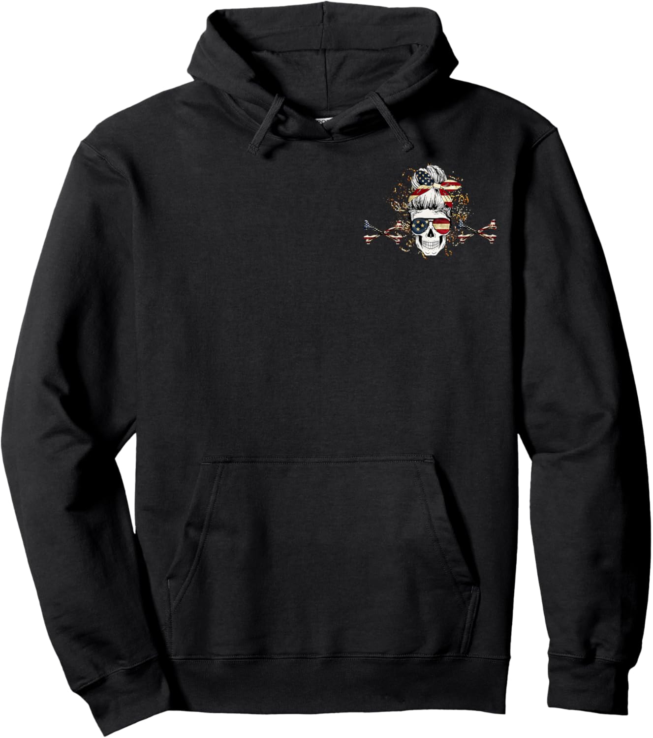 I'm A Btch Beautiful Intelligent Skeleton Messy Bun 2 Sides Hoodie - Hoodie | Black