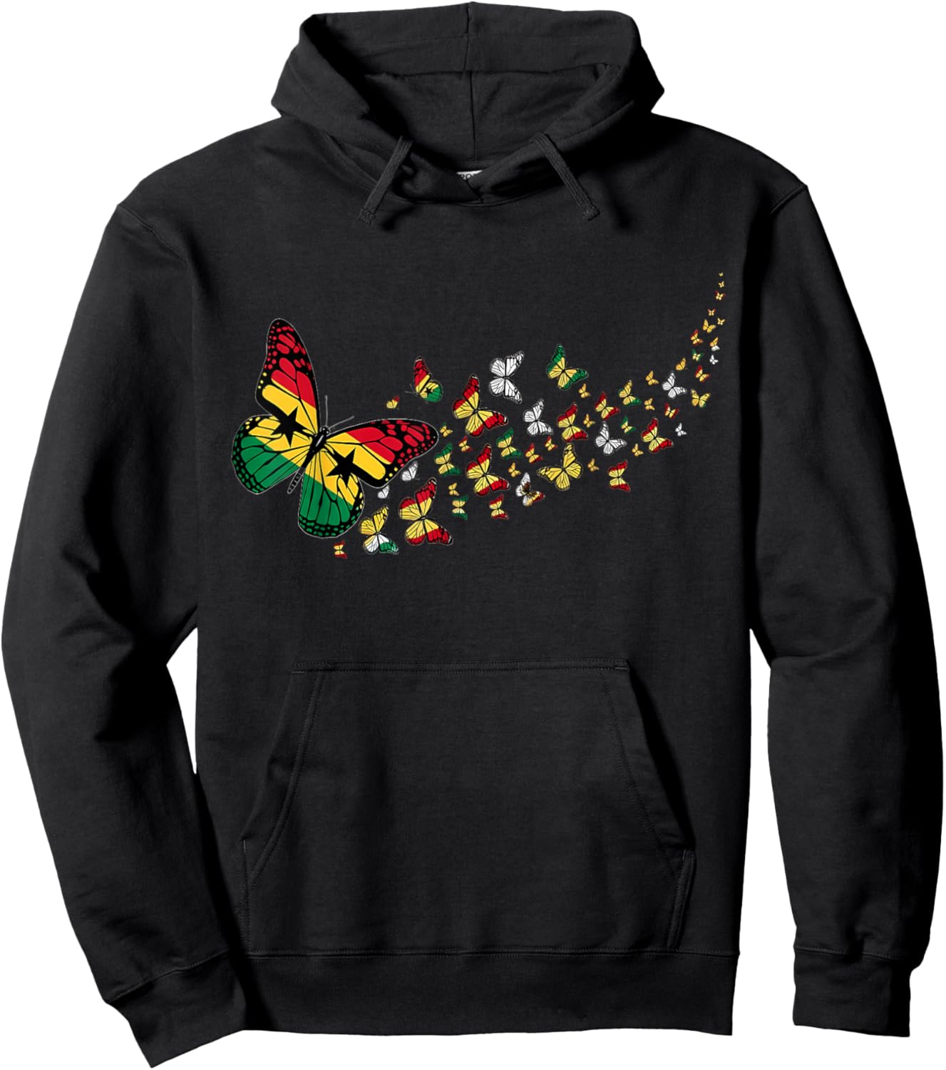 Ghana Flag Ghanese Pride Ghanaian Roots Hoodie - Hoodie | Black
