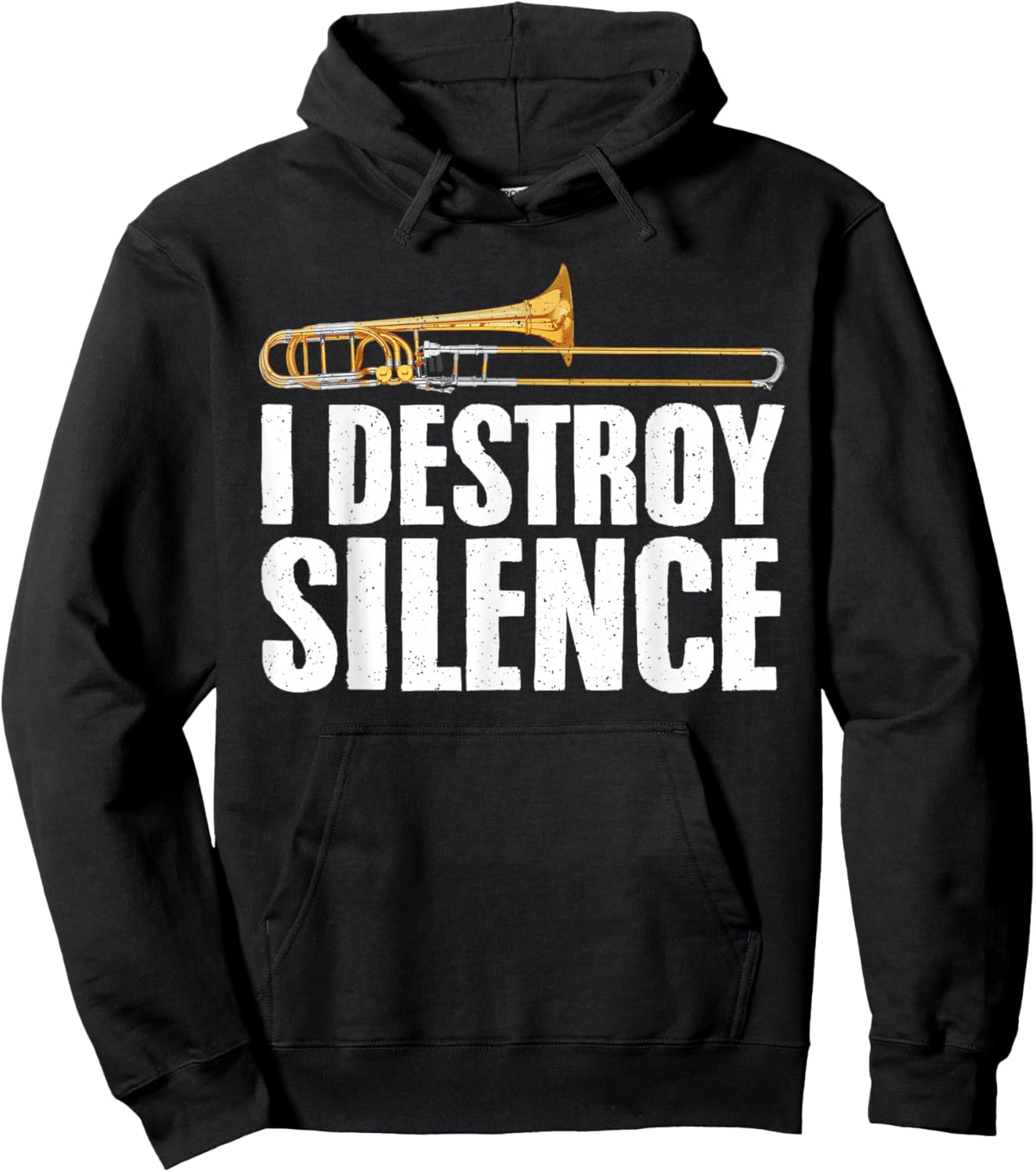 Funny Trombone Art Women Jazz Music Trombone Player Hoodie - Hoodie | Black