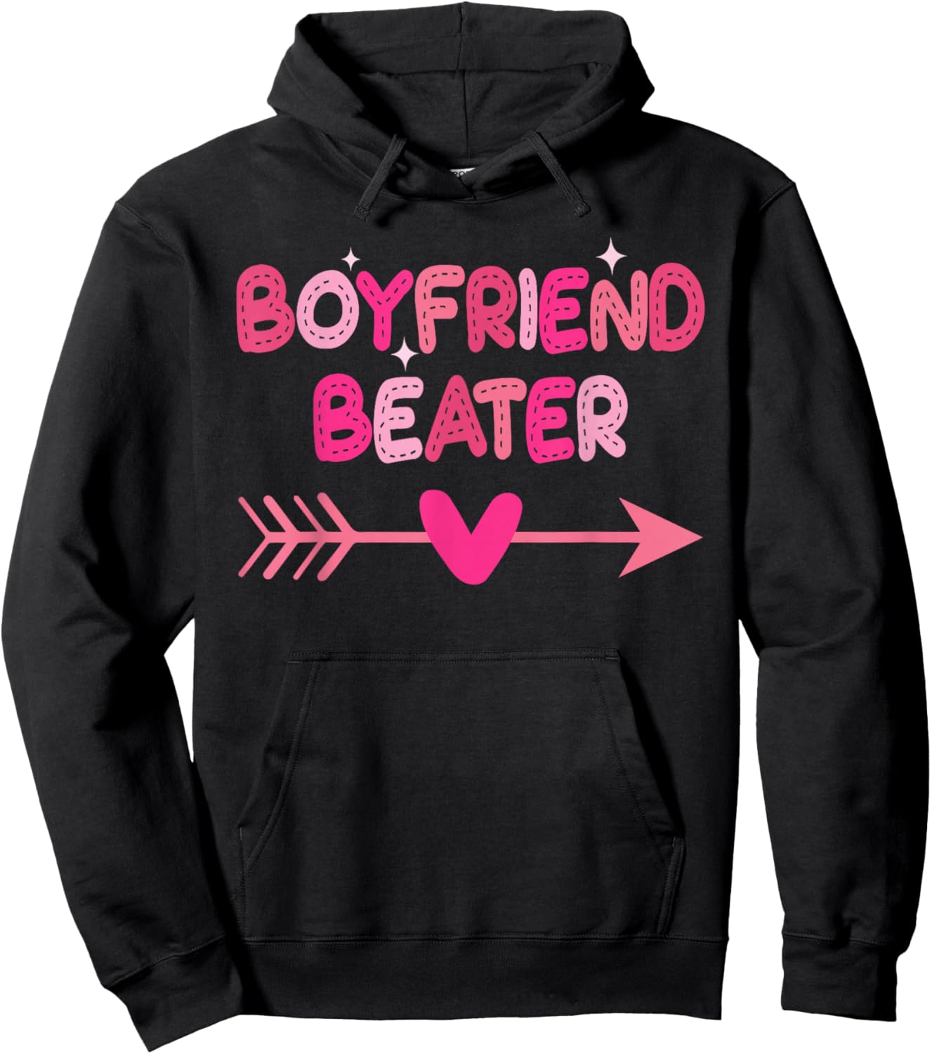 Boyfriend Beater Funny Design Hoodie - Hoodie | Black