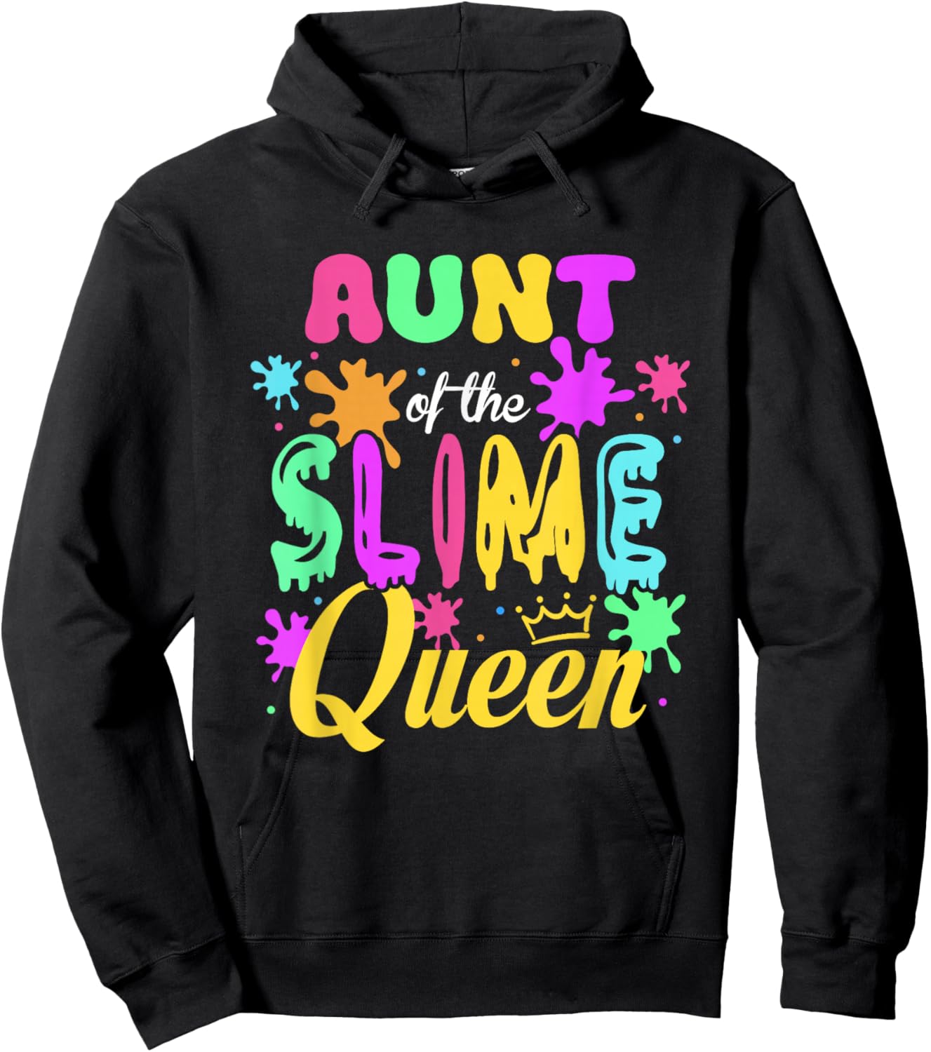Aunt of The Slime Queen Bday Family Matching Party Hoodie - Hoodie | Black