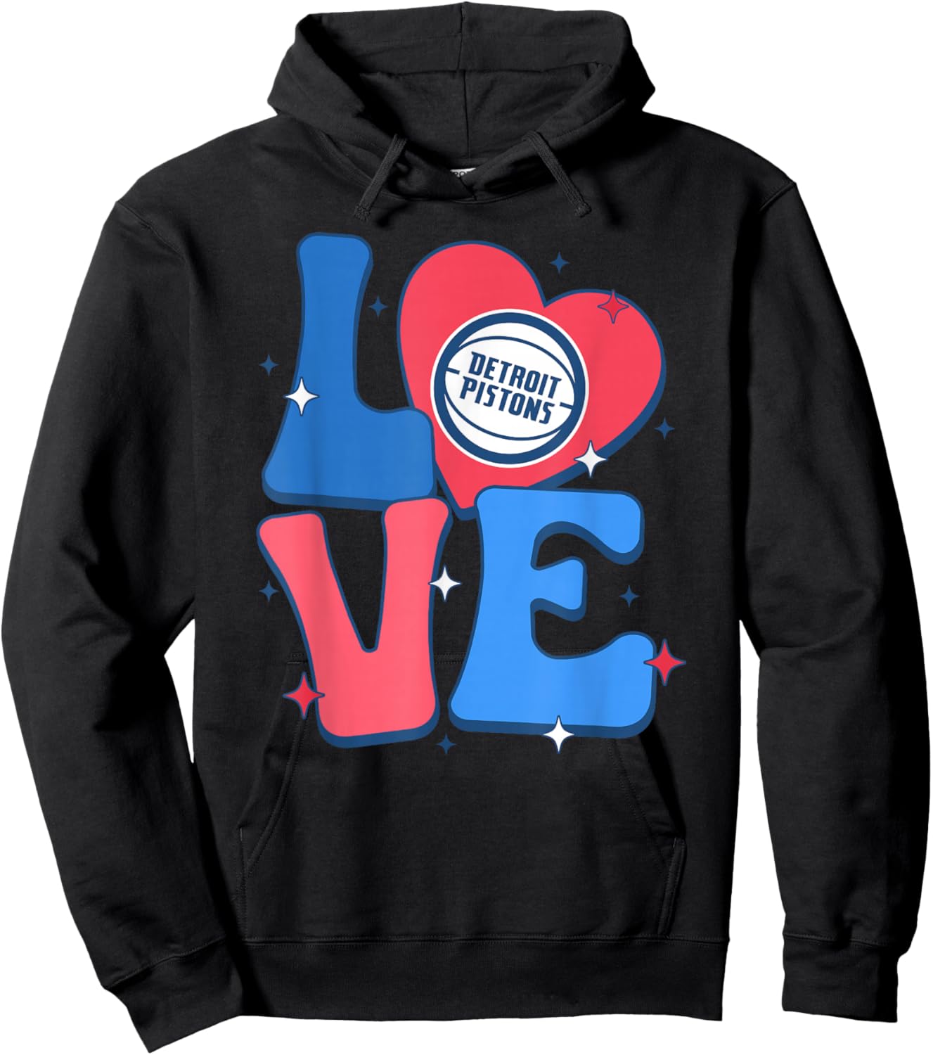 NBA Detroit Pistons Valentine's Day Love Hoodie - Hoodie | Black