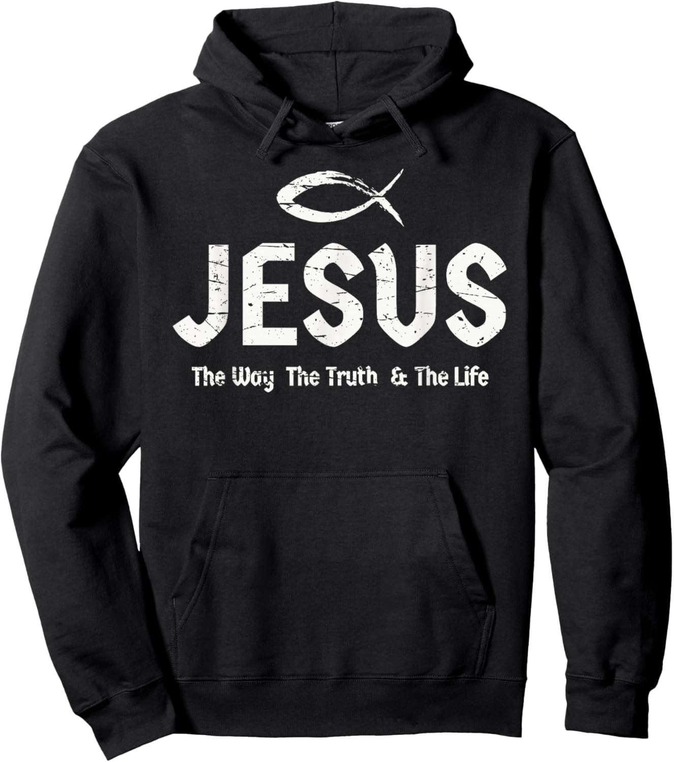 Bible Verse John 14:6 Jesus The Way Truth & Life Christian Hoodie - Hoodie | Black