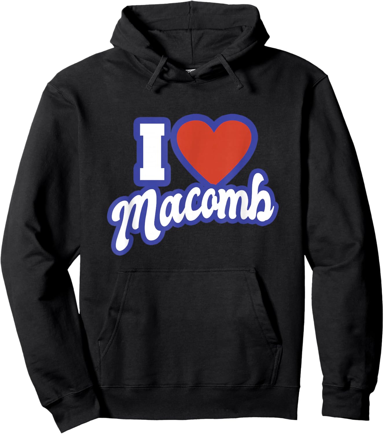 I Love Macomb Michigan Hoodie - Hoodie | Black