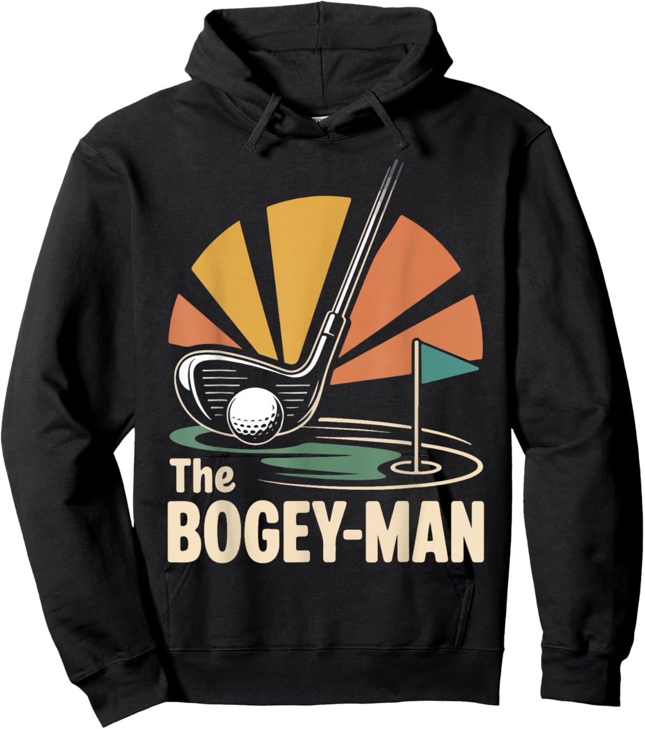 Golf Pun Retro Vintage The Bogey-Man Hoodie - Hoodie | Black
