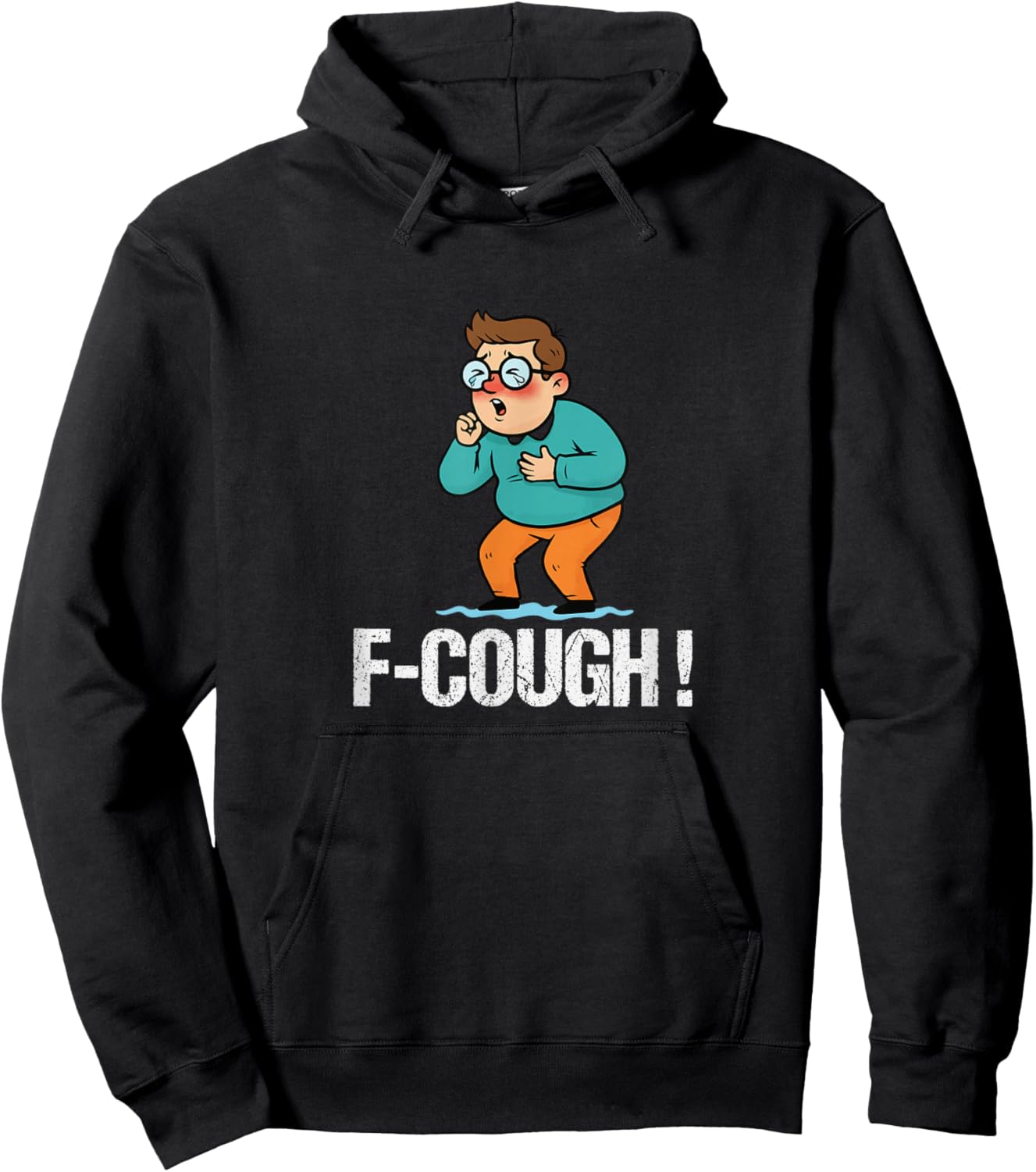 F-Cough - Funny Coughing Meme Hoodie - Hoodie | Black