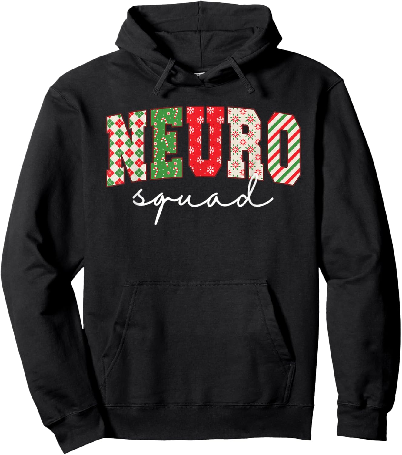 Christmas Neuro Trauma ICU Nurse Neurology Squad Xmas Hoodie - Hoodie | Black