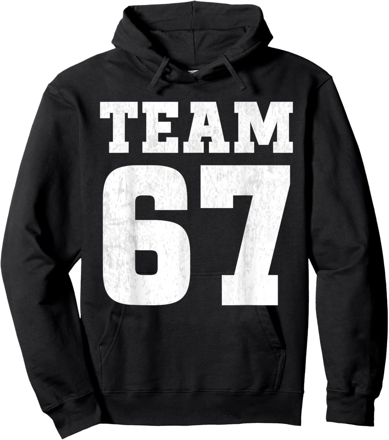 Team six Seven 6 7 Meme Funny Aura 67 for Boys Number 67 Hoodie - Hoodie | Black