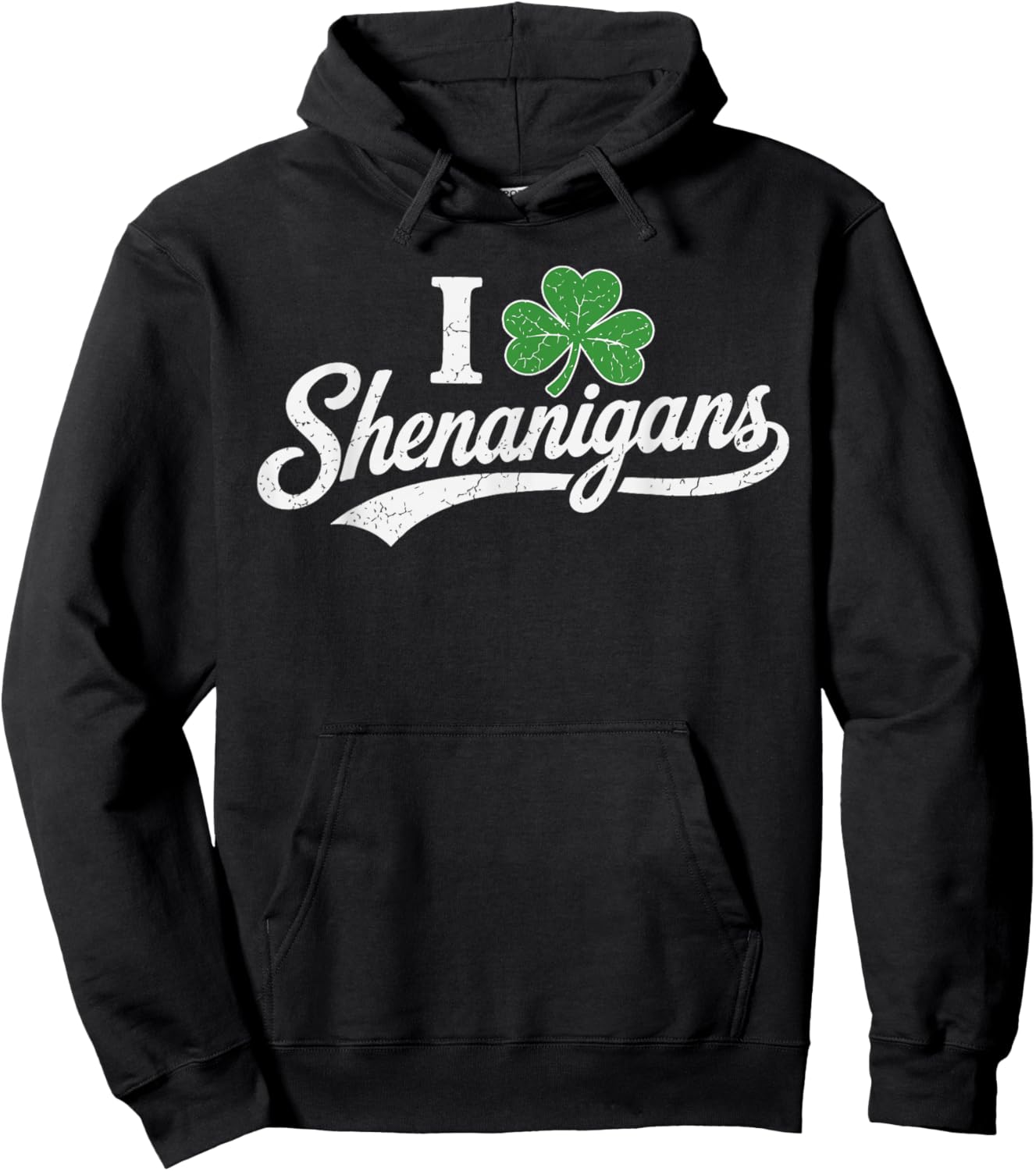 I Clover Shenanigans St Patricks Day Irish Lucky Girl Hoodie - Hoodie | Black