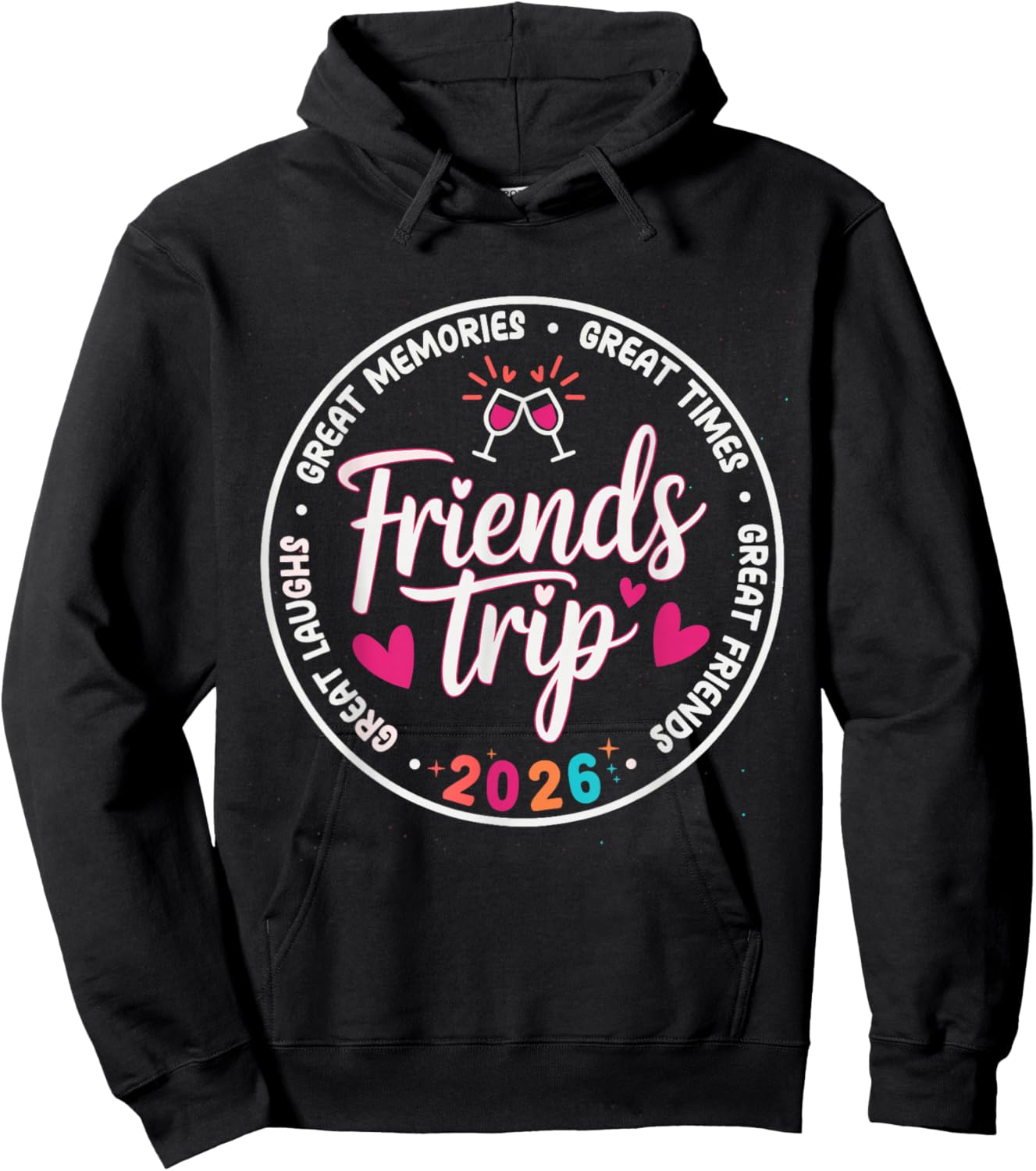 Trip Vacation 2026 Friends Matching Group Hoodie - Hoodie | Black