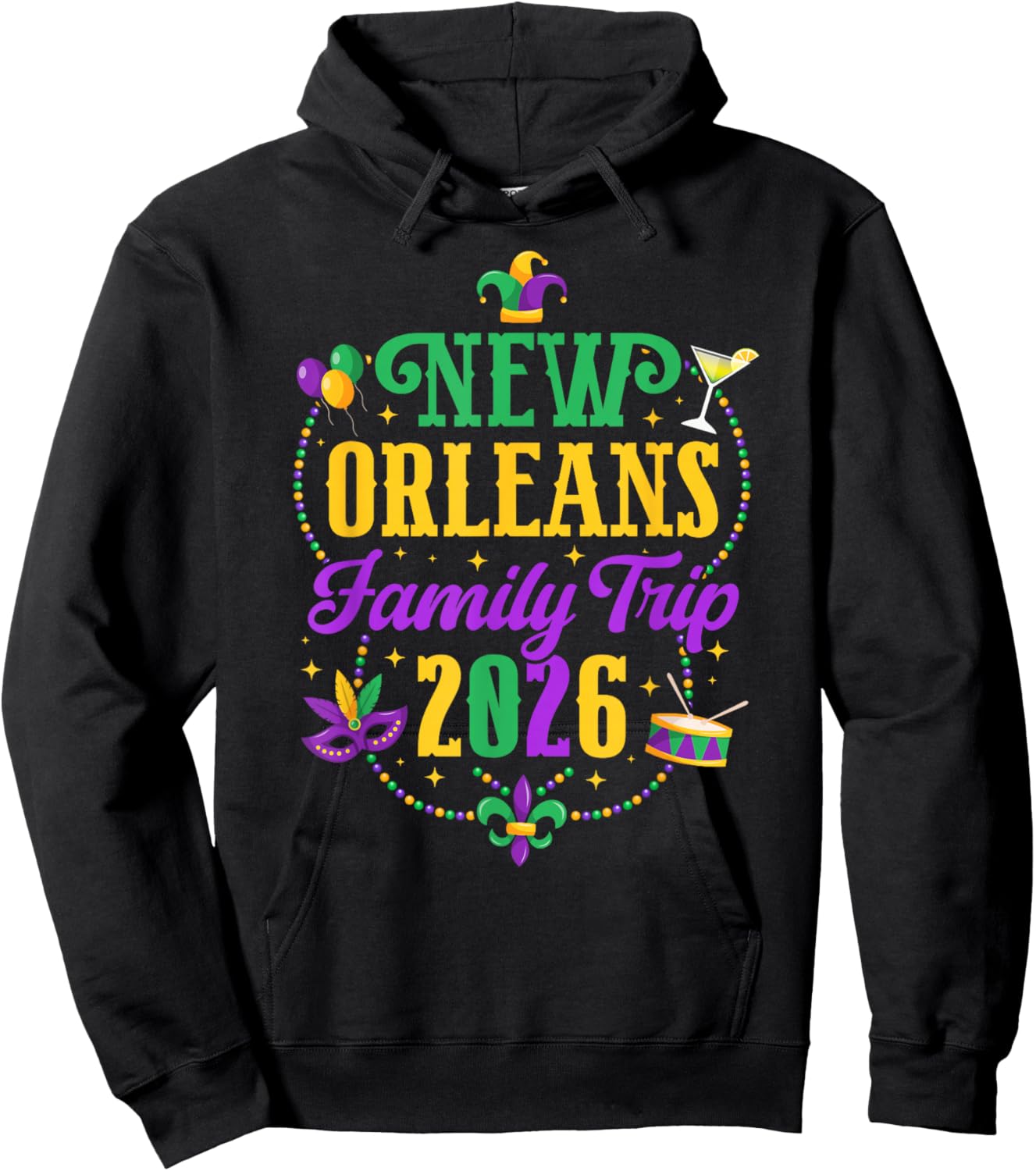 New Orleans Family Trip 2026 Family Vacation New Orleans Hoodie - Hoodie | Black