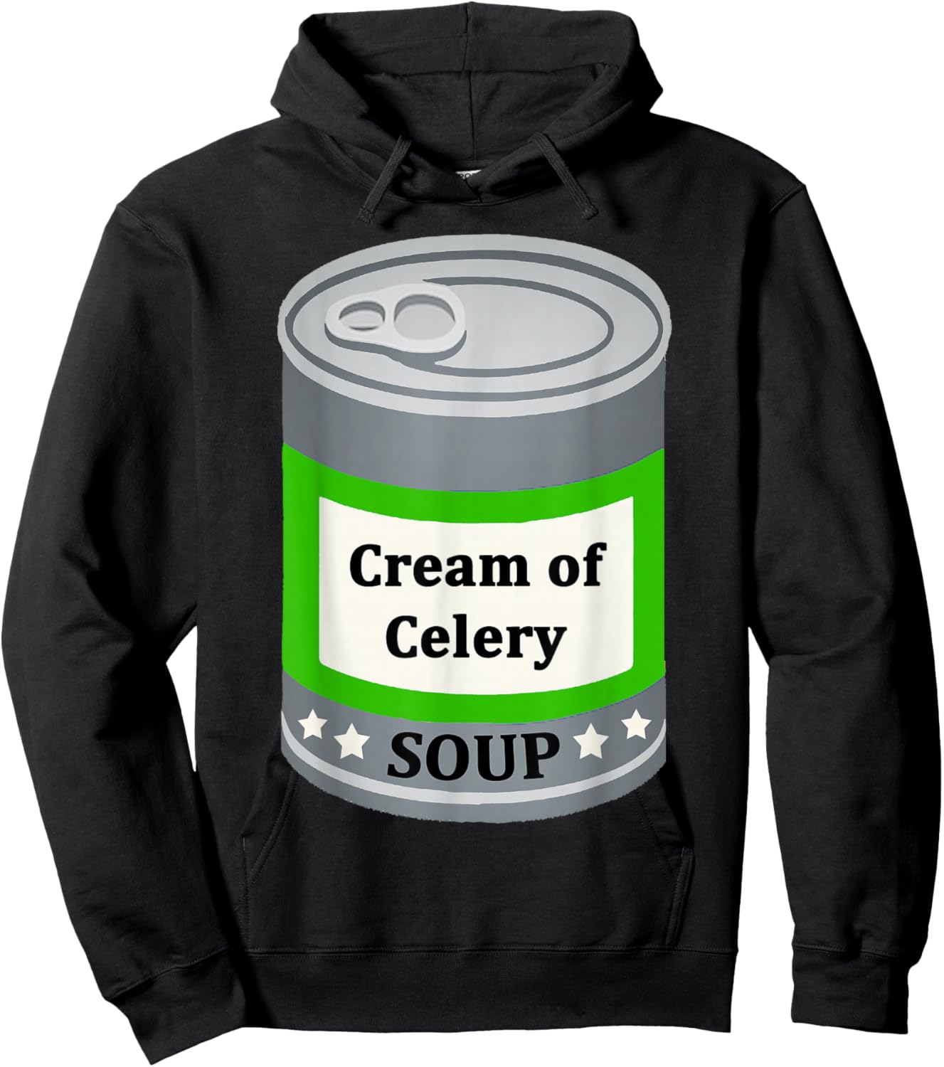 Cream of Celery Canned Soup Easy Lazy Fun Halloween Costume Hoodie - Hoodie | Black