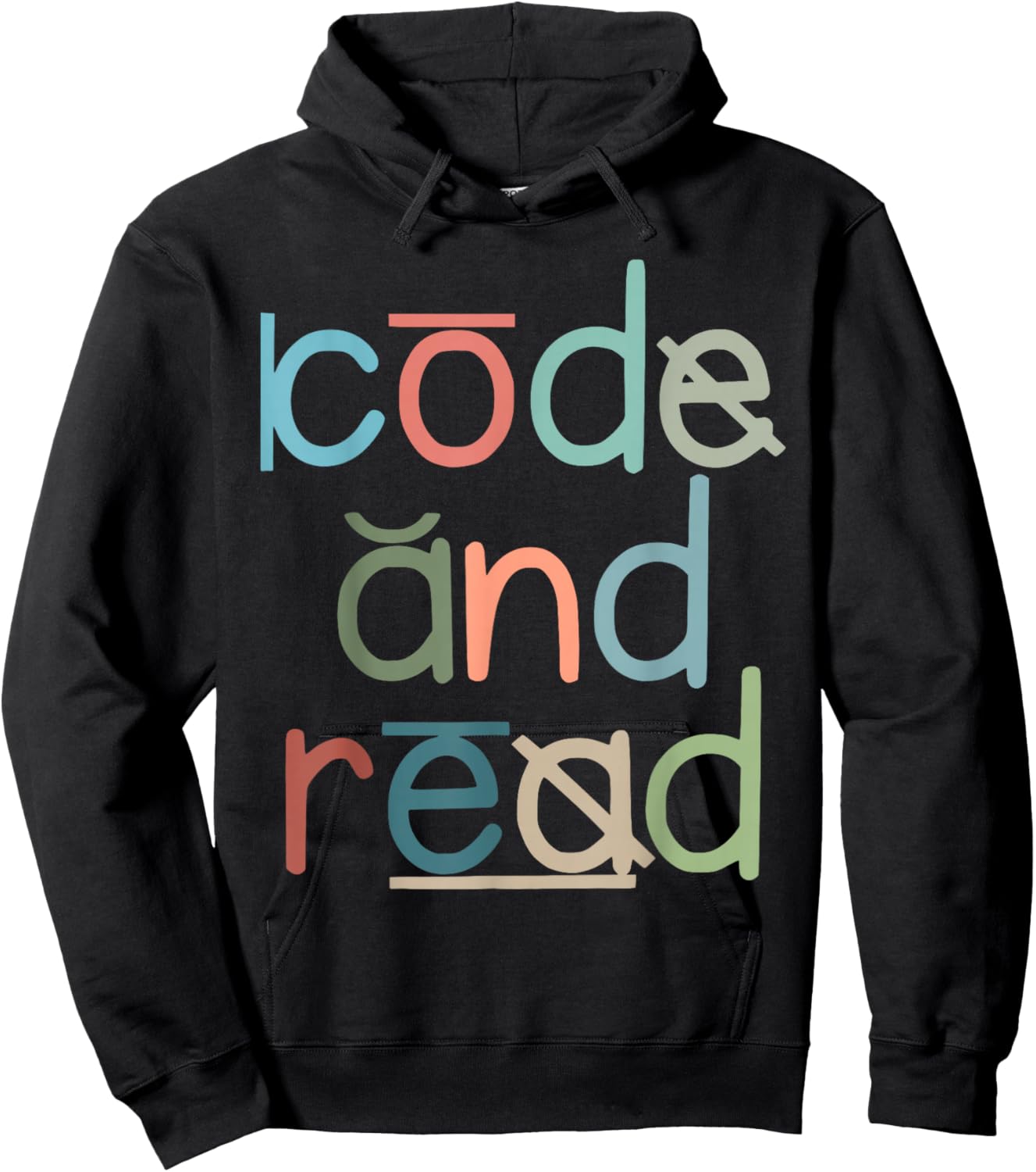 Code and Read Dyslexia Therapist Reading Teacher Disability Hoodie - Hoodie | Black