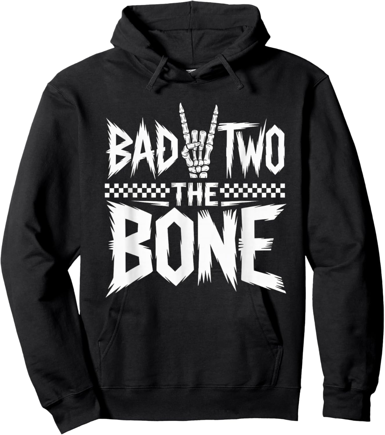Bad Two The Bone Birthday 2 Years Old Kids Bday Party Hoodie - Hoodie | Black