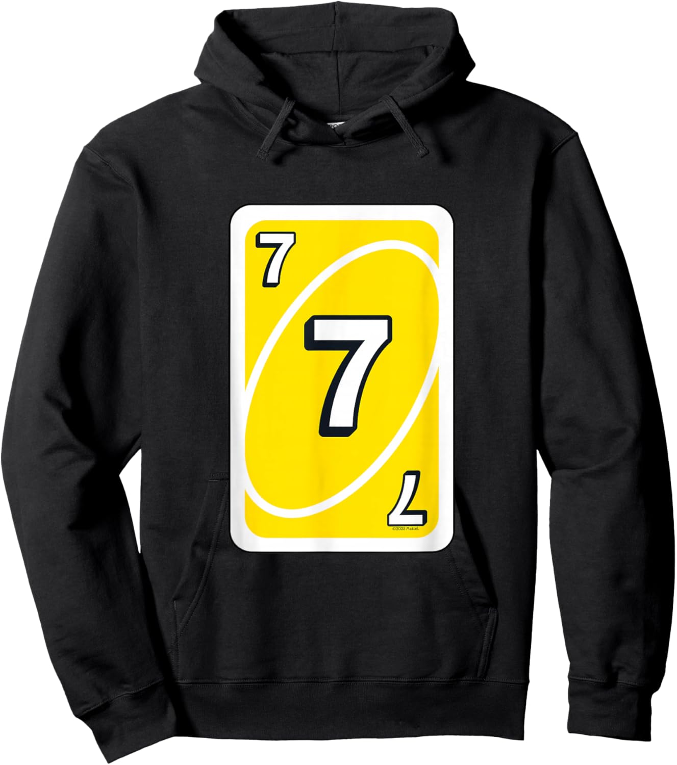 UNO Halloween Yellow 7" Card Hoodie - Hoodie | Black