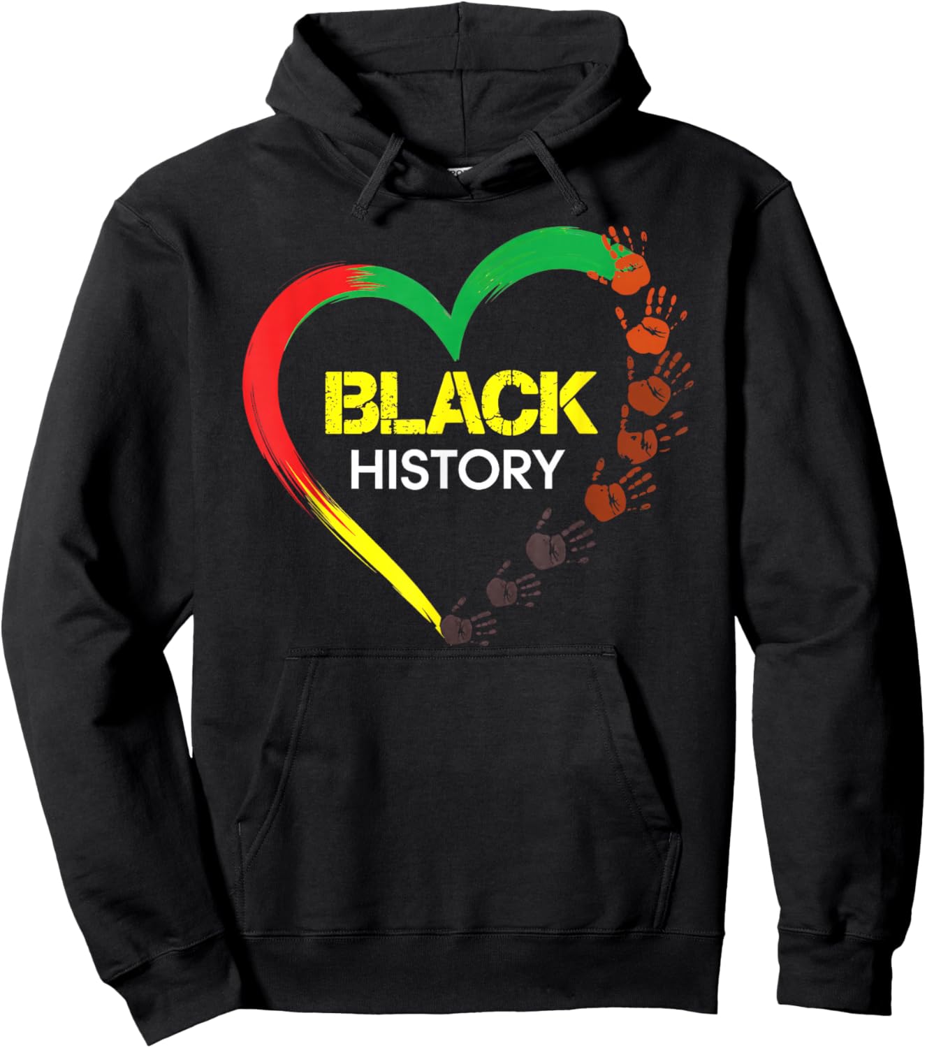Black History Heart Black History Month Hoodie - Hoodie | Black