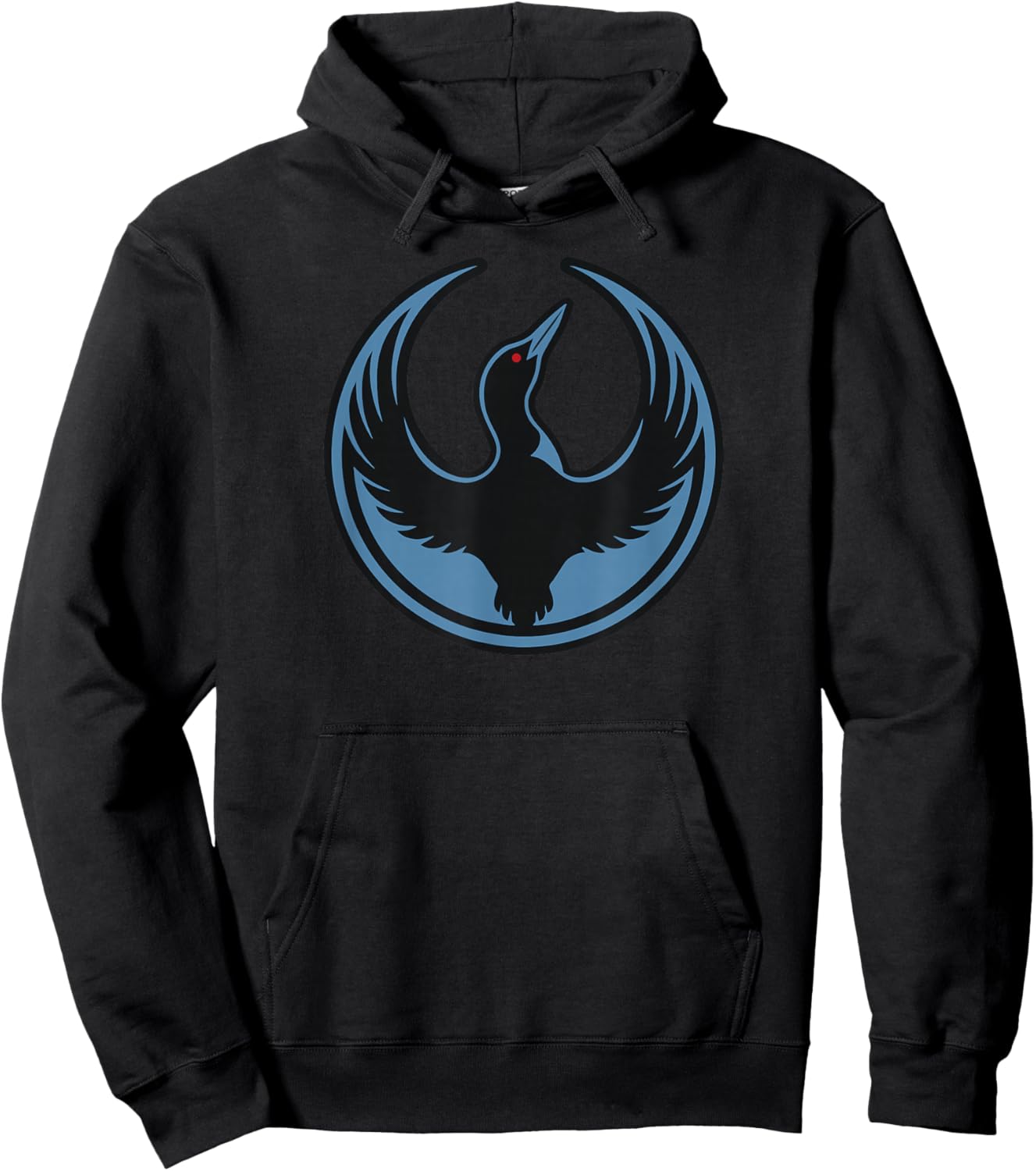 Bird Loon MN State Bird, Minnesota Rebel New State Flag Hoodie - Hoodie | Black