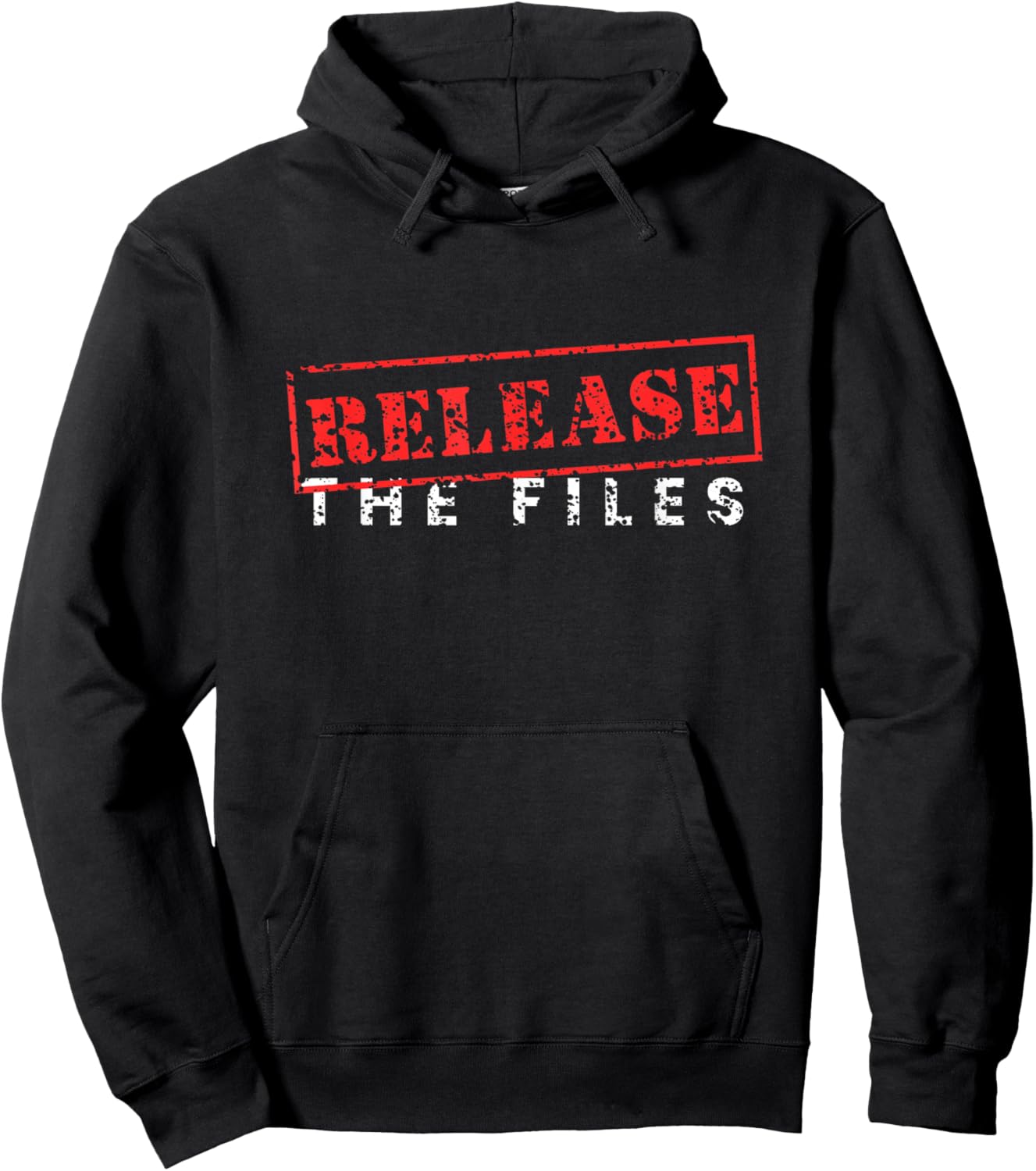 Release The Files Stamp Distressed American Politics Hoodie - Hoodie | Black