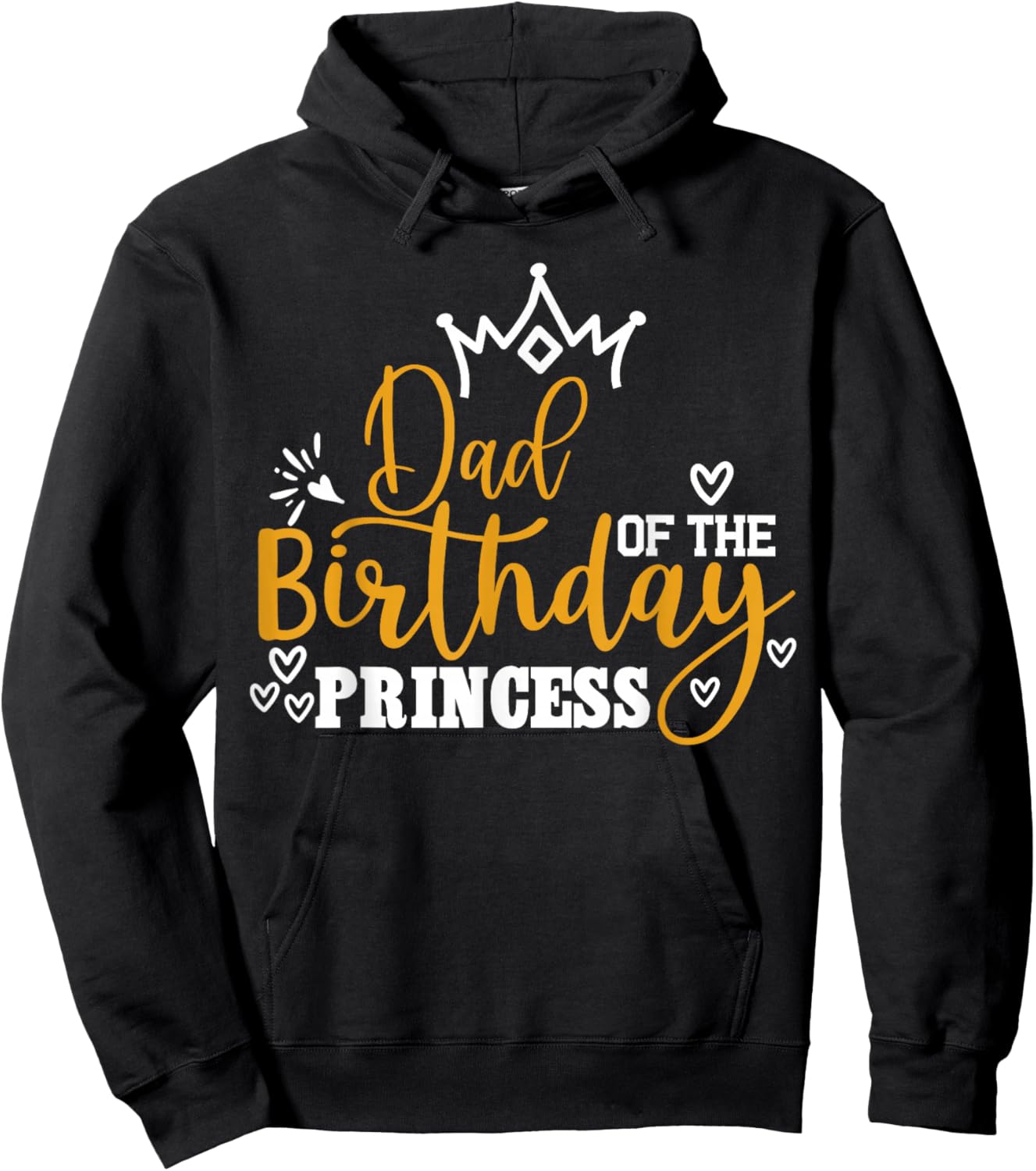 Dad of The Birthday Princess Funny Birthday Crew Team Hoodie - Hoodie | Black