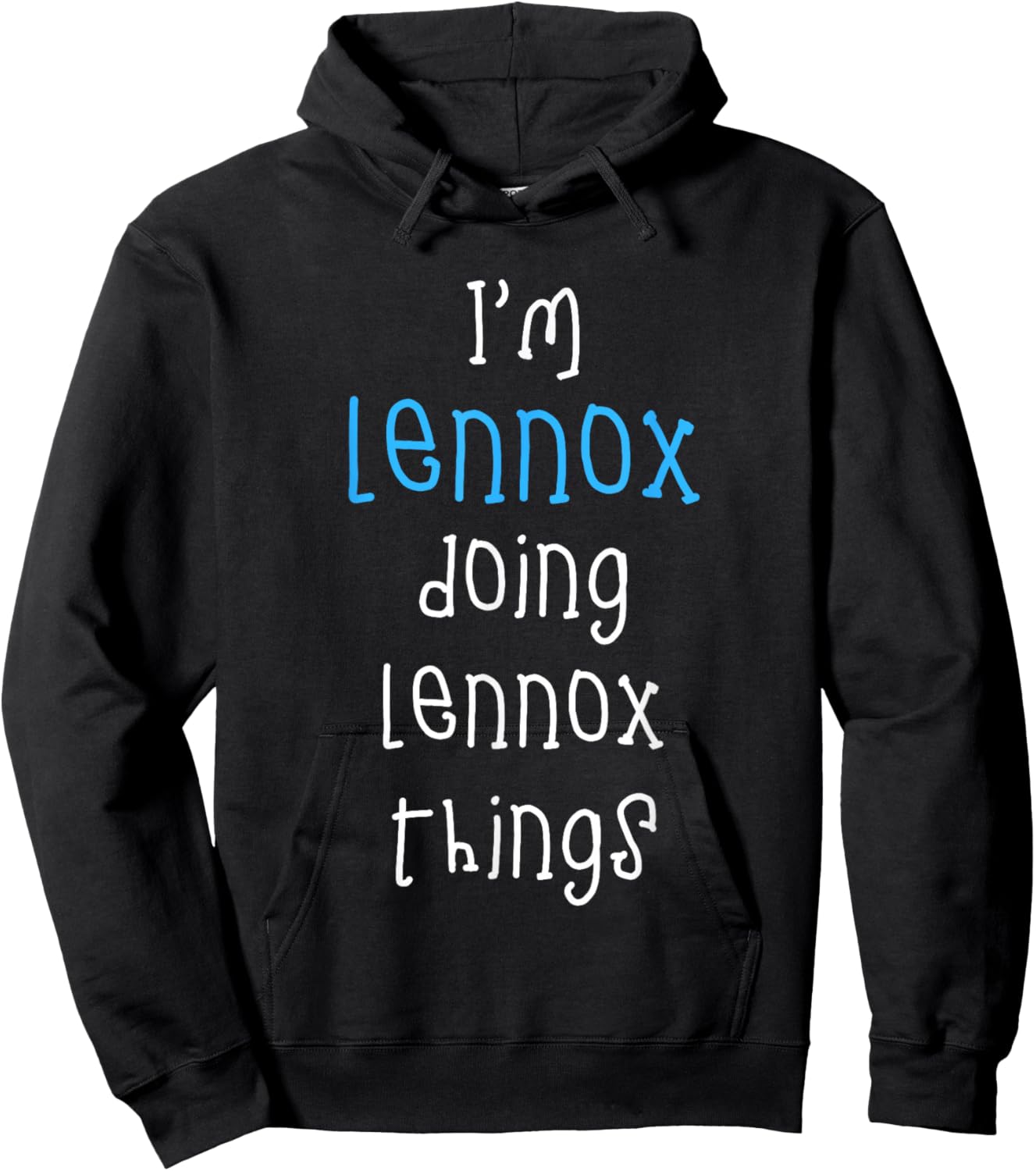 I'm Lennox Doing Lennox Things. Funny Name Design for Boys Hoodie - Hoodie | Black
