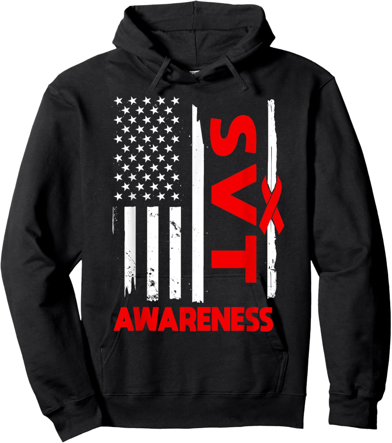 American Flag SVT Awareness USA Hoodie - Hoodie | Black