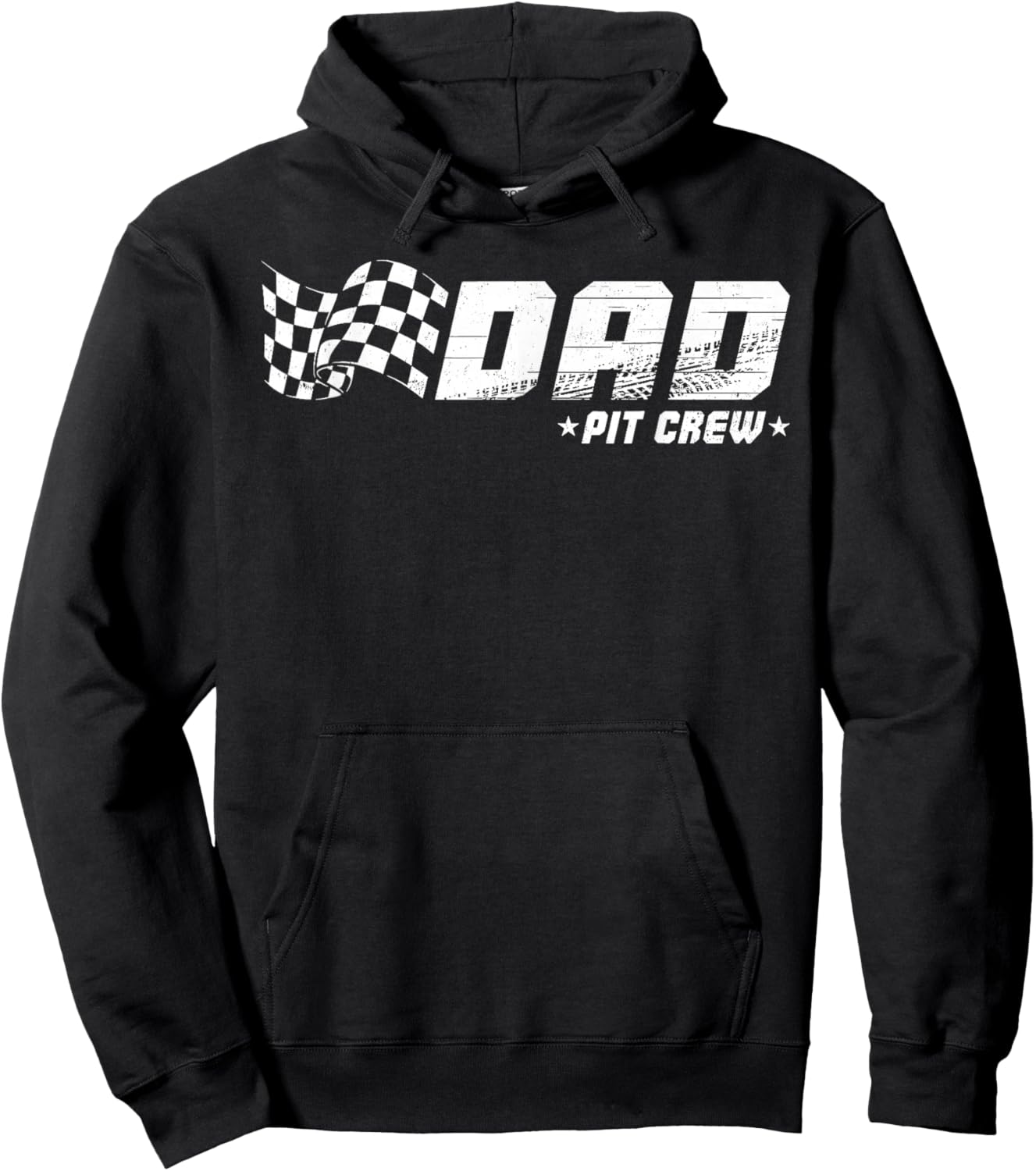 DAD Pit Crew Race Car Birthday Family Matching Pit Crew Hoodie - Hoodie | Black
