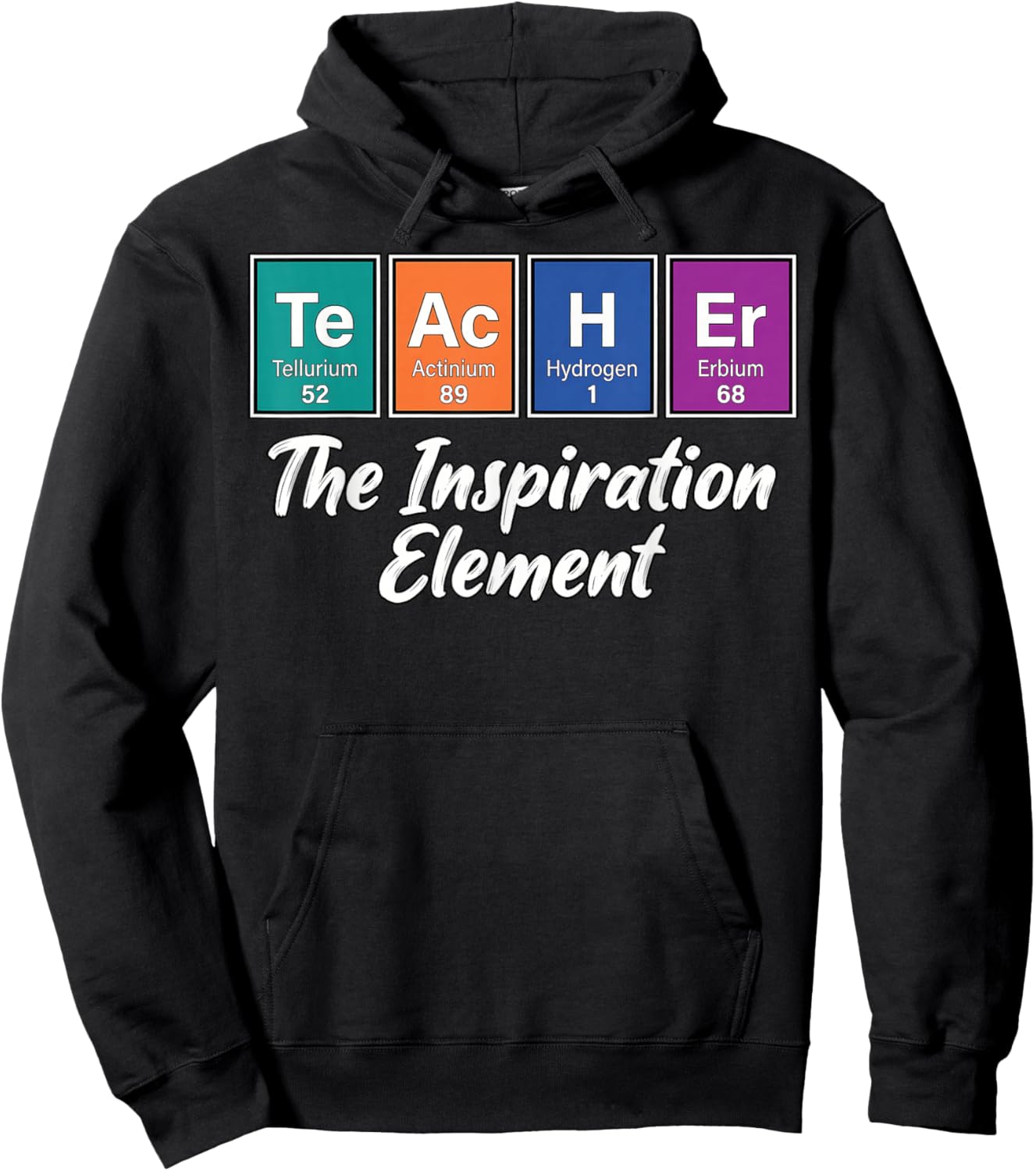 Teacher Periodic Table Inspiration Element Science Men Women Hoodie - Hoodie | Black