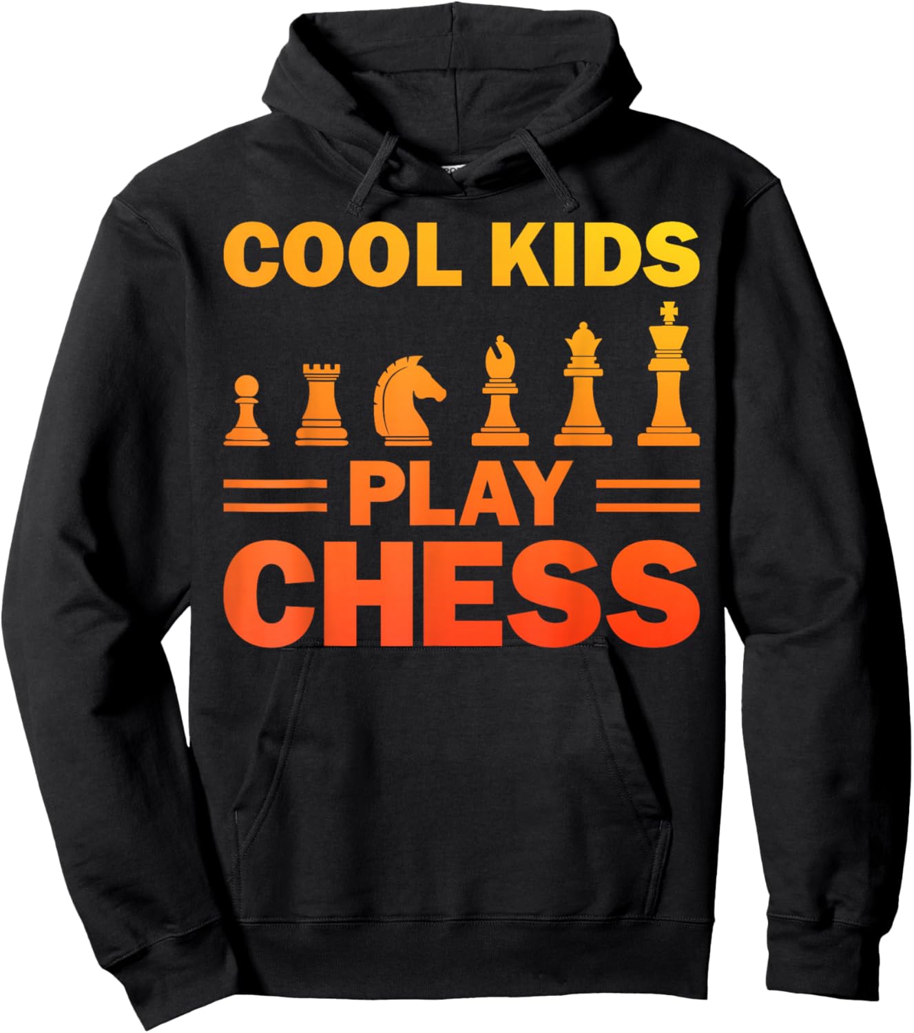 Cool Chess Art for Boys Girls Kids Chess Lover Chess Player Hoodie - Hoodie | Black