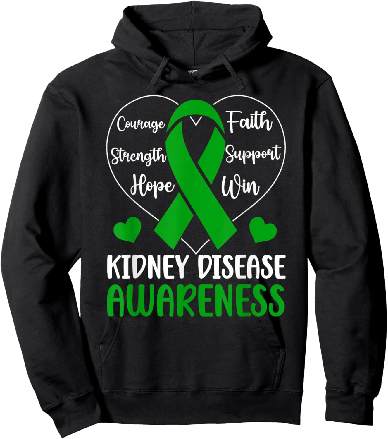 Kidney Disease Awareness Month Kidney Disease Warrior Hoodie - Hoodie | Black