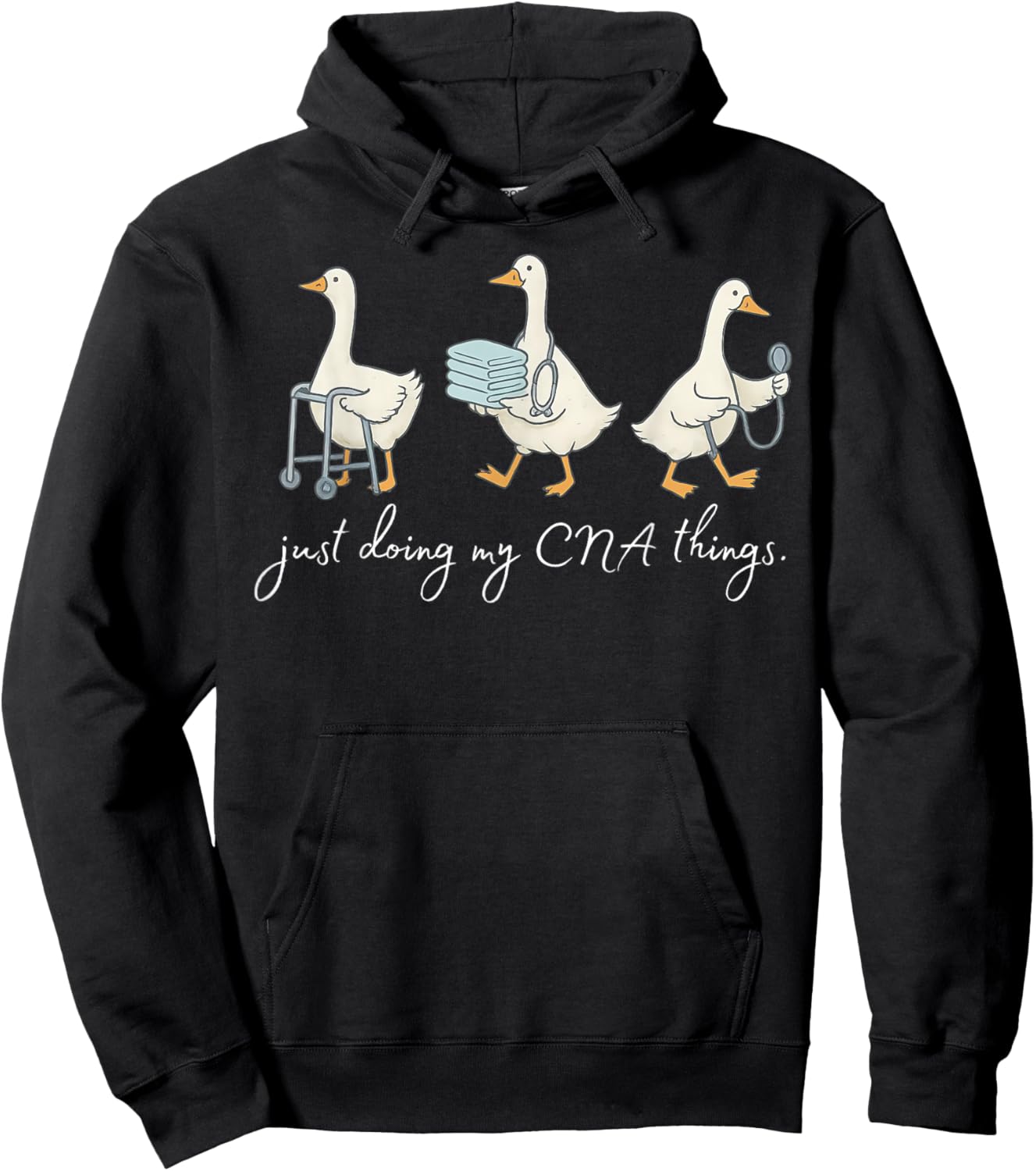Silly Goose CNA Certified Nursing Assistant Appreciation Hoodie - Hoodie | Black