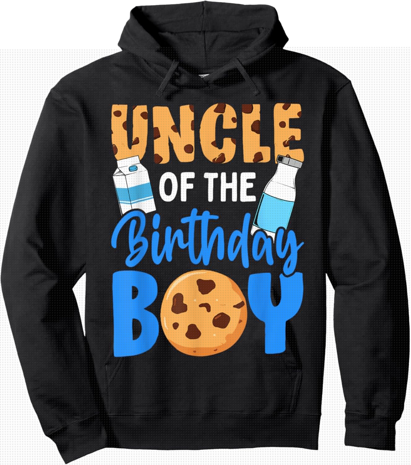 Uncle of The Birthday boy Milk and Cookies 1st Birthday Hoodie - Hoodie | Black