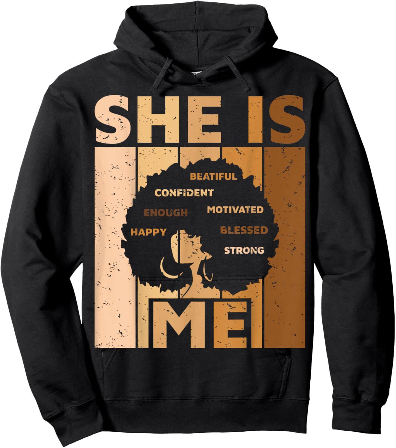 Melanin Black Queen She is Me African American Women Girl Hoodie - Hoodie | Black