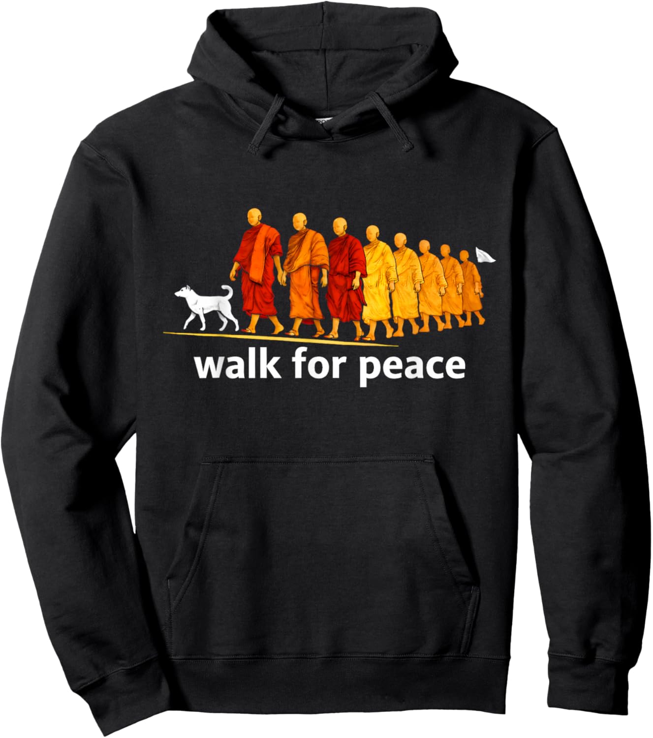 Retro Walk for Peace Hoodie - Hoodie | Black
